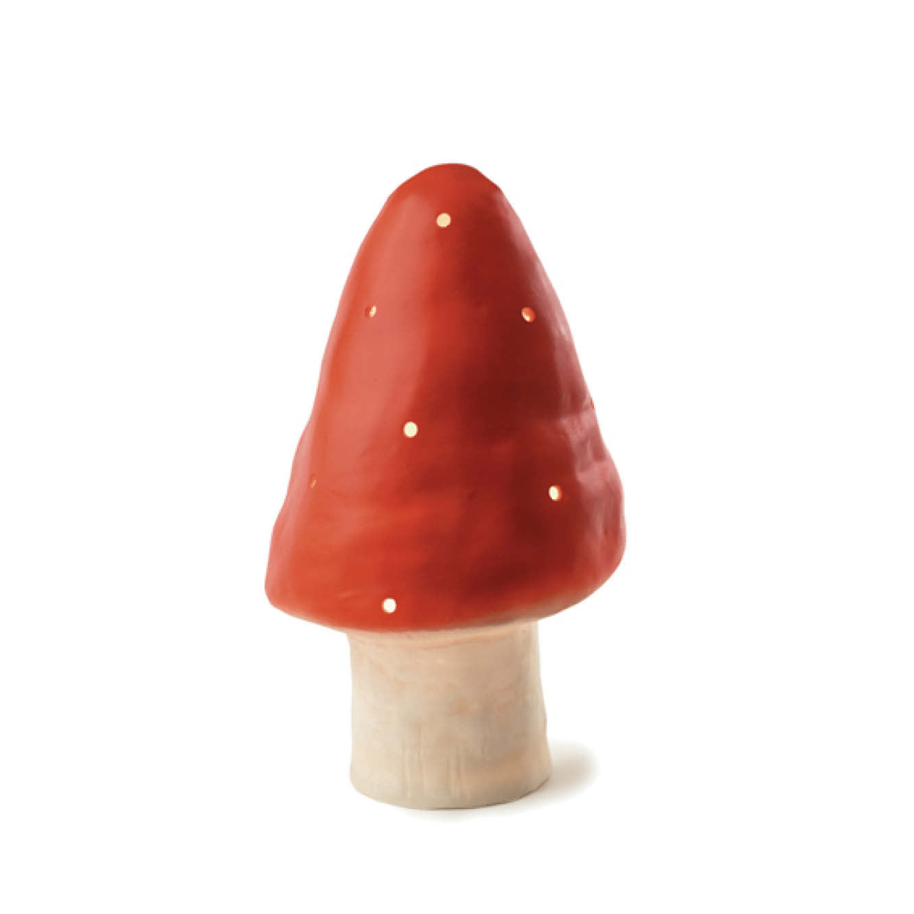 Kleine Pilzlampe in rot