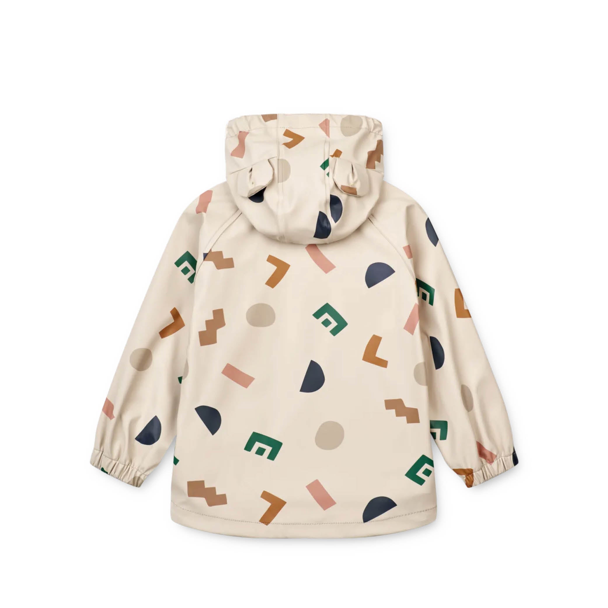 Regenjacke und -hose Melodi in graphic alphabet/sandy