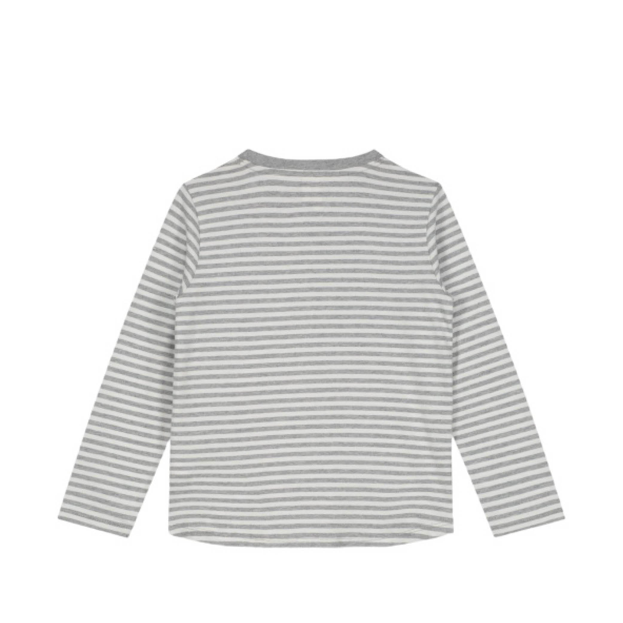 Langärmliges T-Shirt in grey melange/off-white