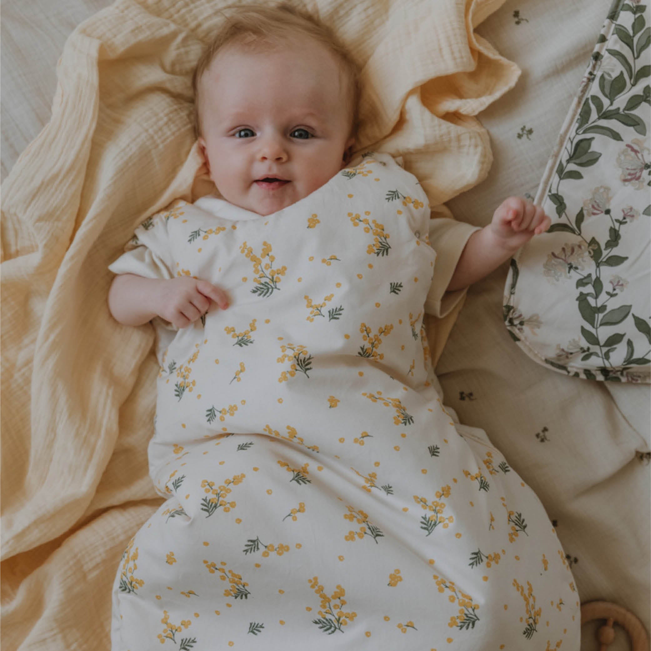 Musselin Swaddle-Decke in limone