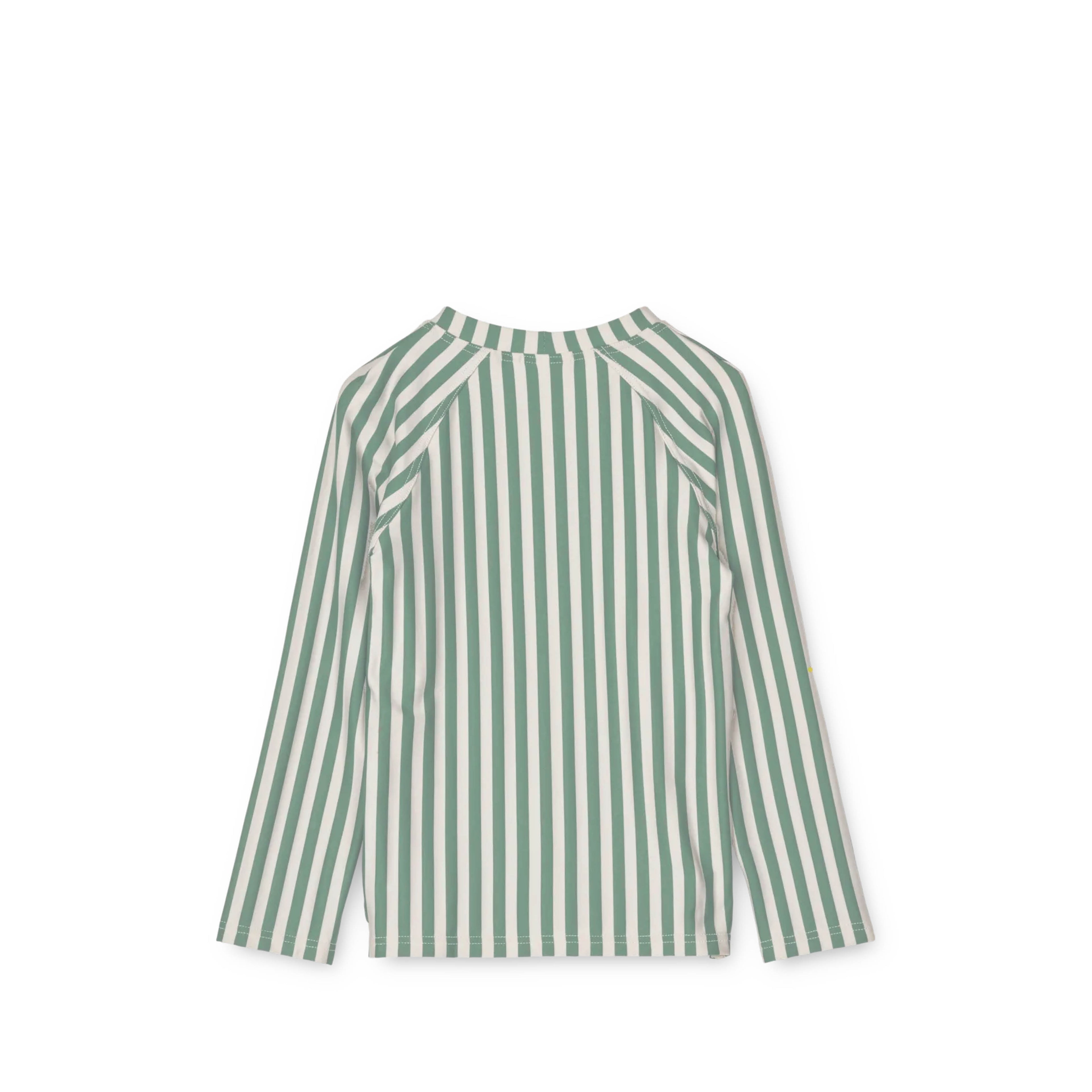 Schwimm T-Shirt Noah in peppermint/crisp white gestreift