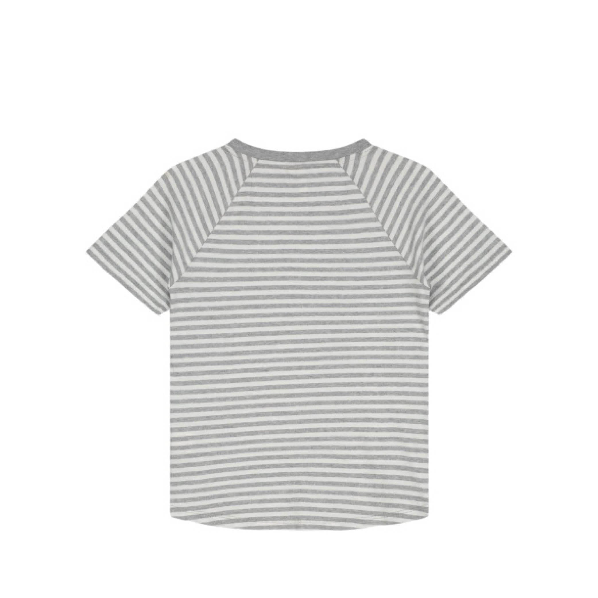 Kurzärmliges T-Shirt in grey melange/off-white