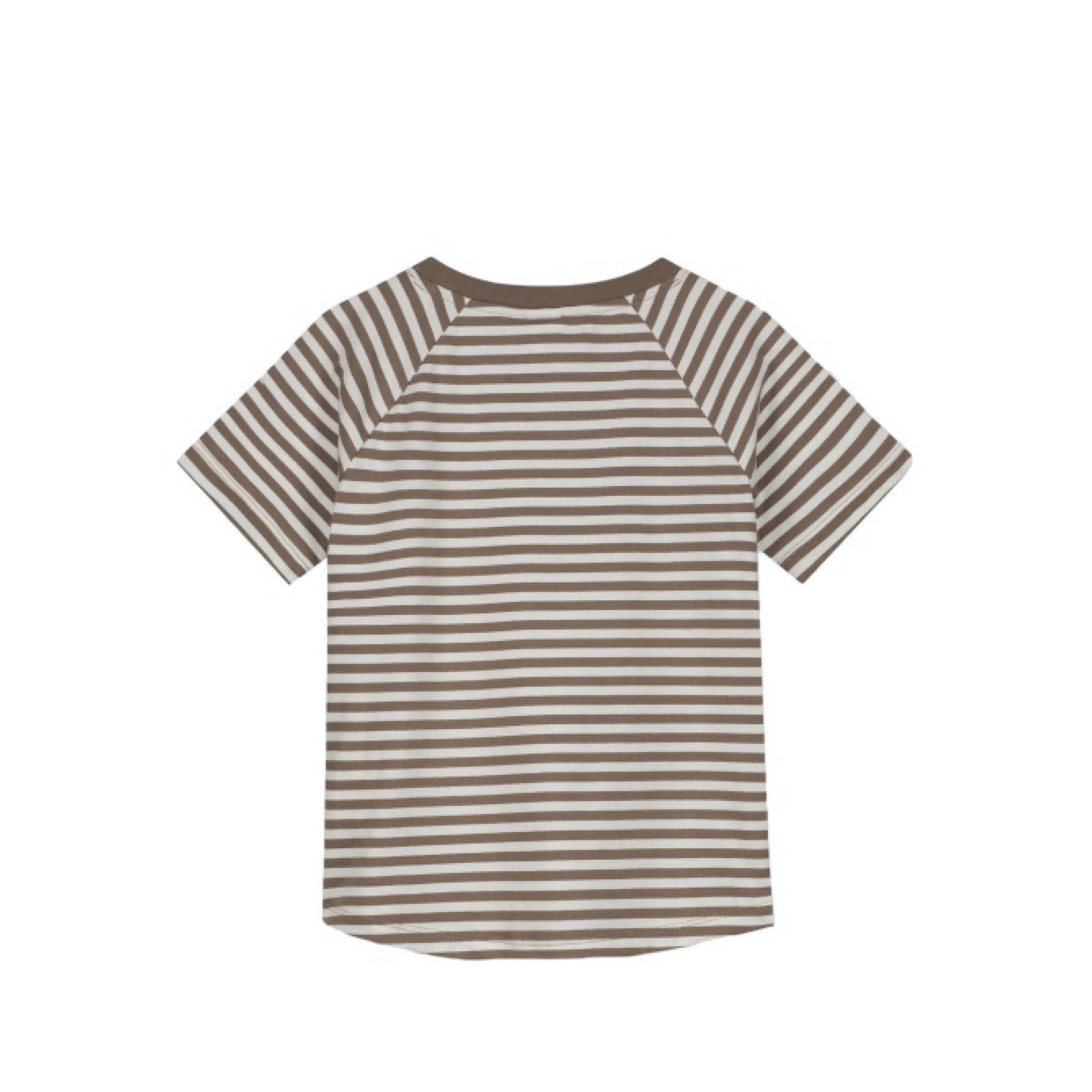 Kurzärmliges T-Shirt in brownie/off-white