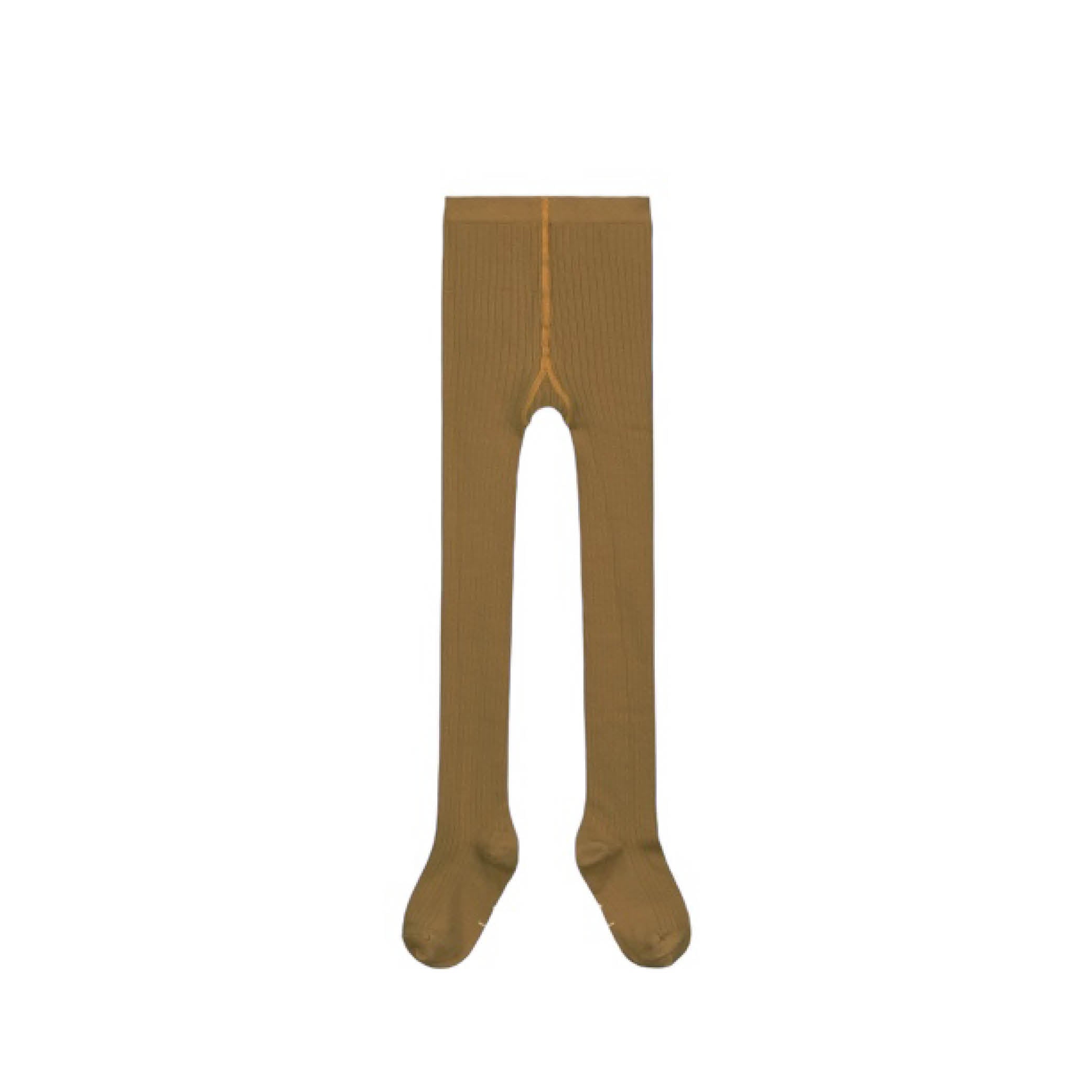 Gerippte Strumpfhose in peanut