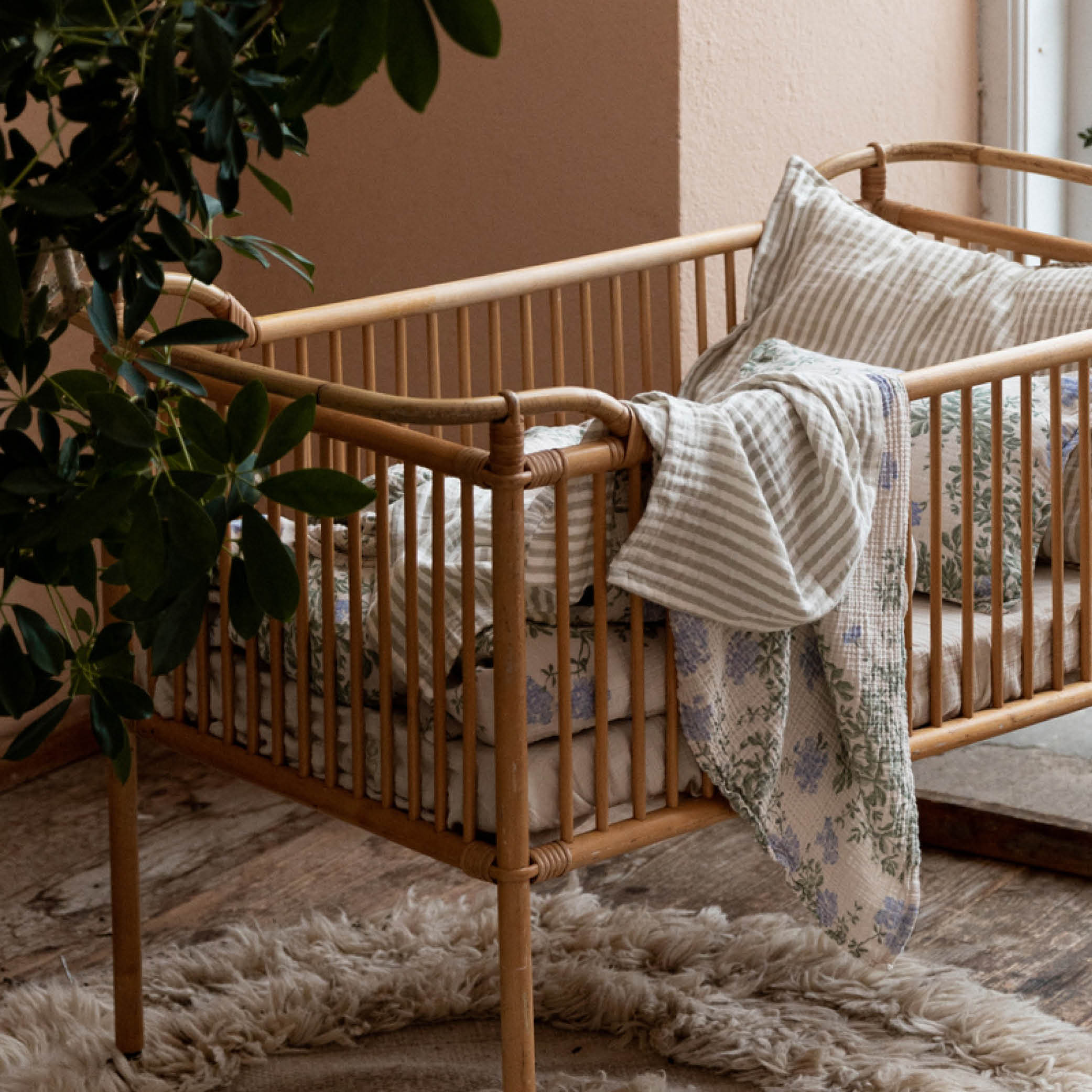 Musselin Swaddle-Decke in stripe anjou