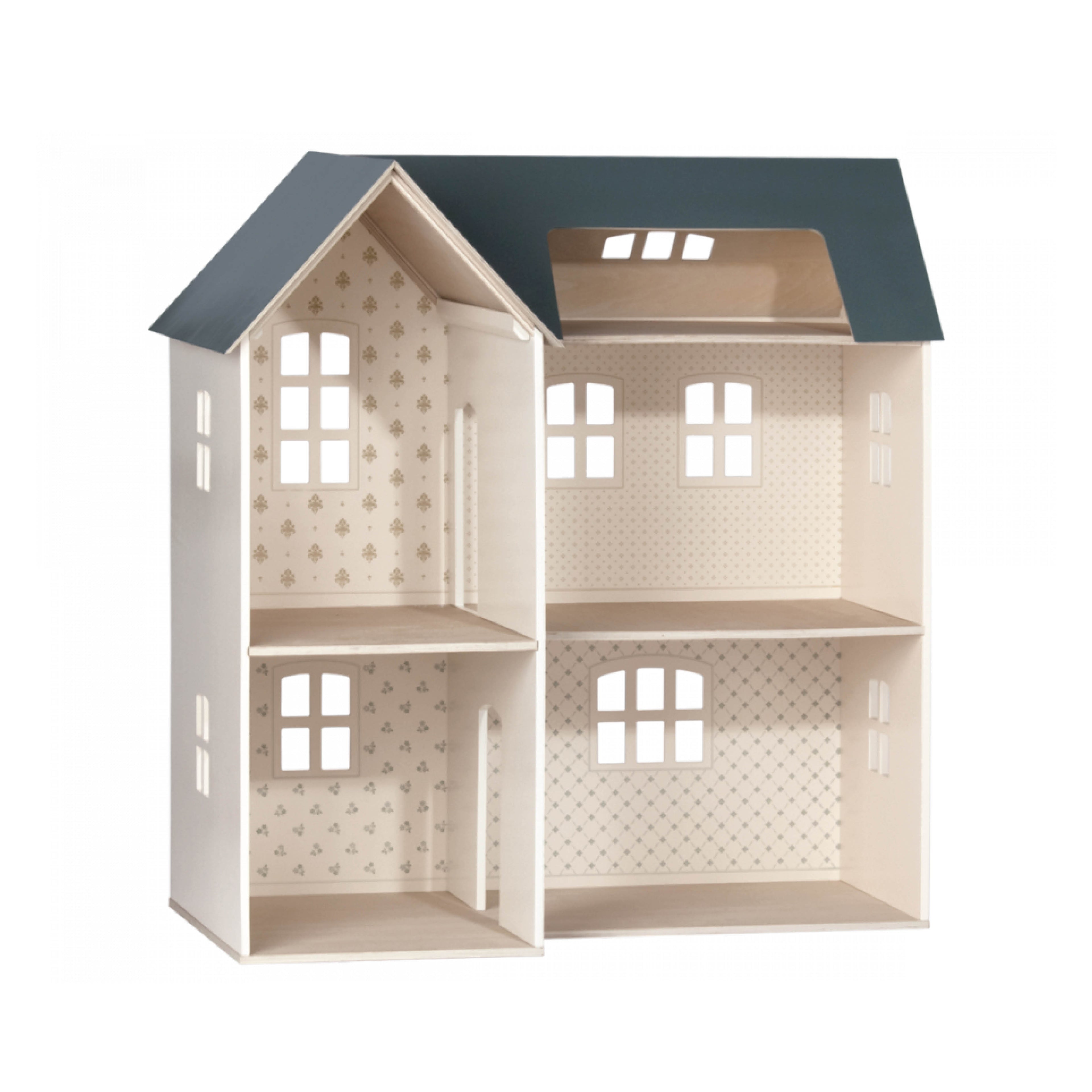 Das große Miniatur Puppenhaus mit Tapete