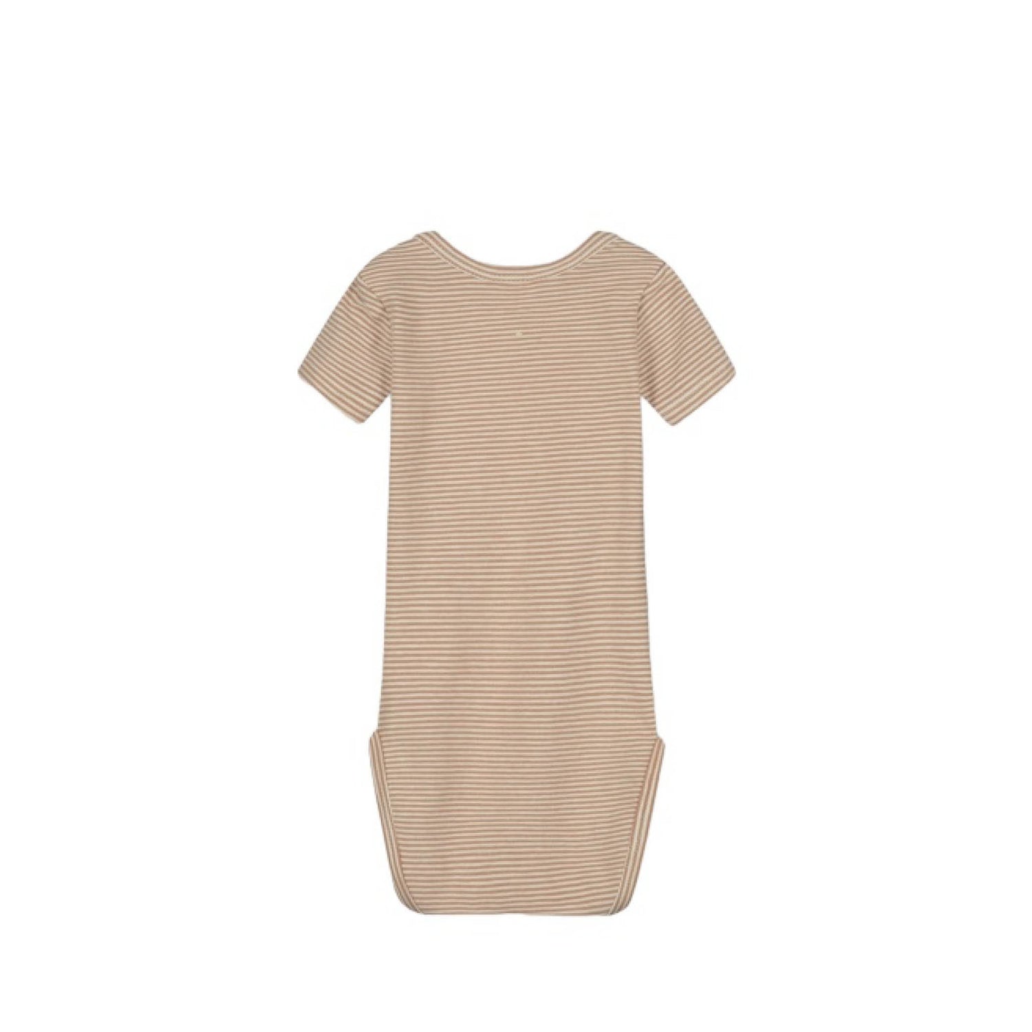 Short-sleeved Baby Body in biscuit/cream