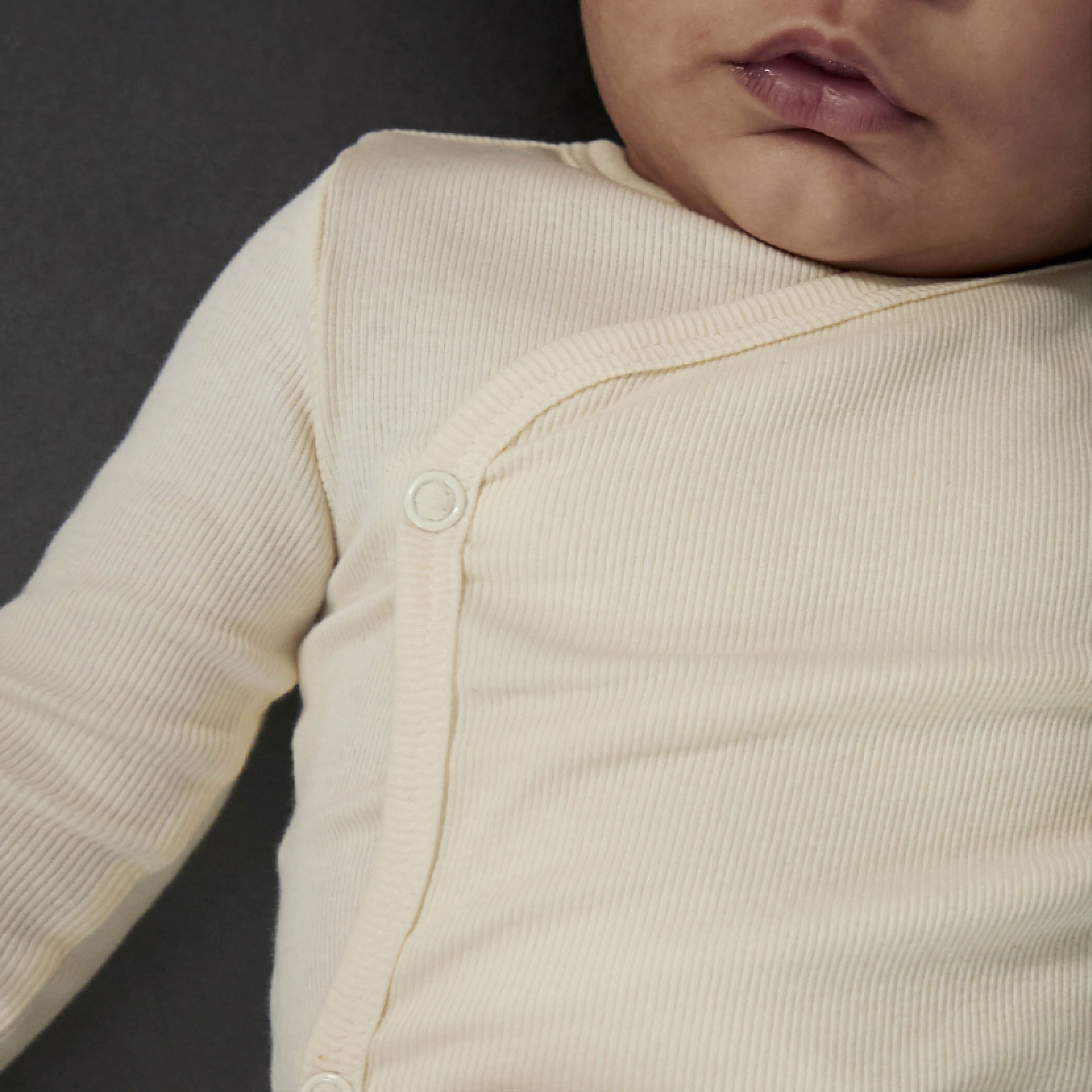 Baby Wickelbody Set in cream