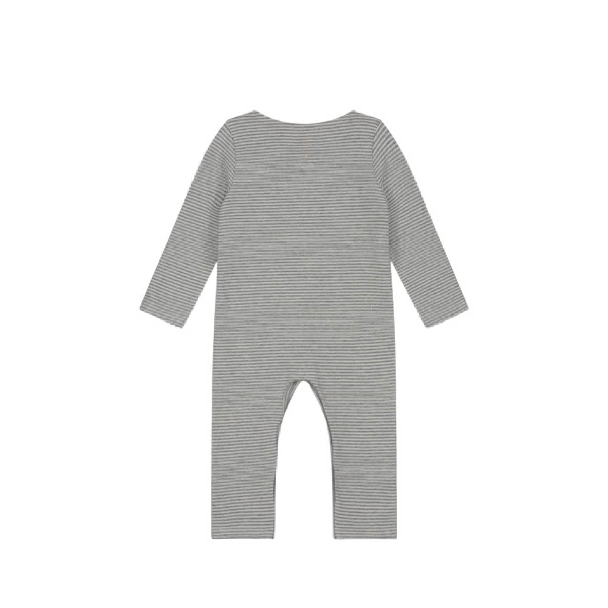 Baby Overall in grey melange/cream