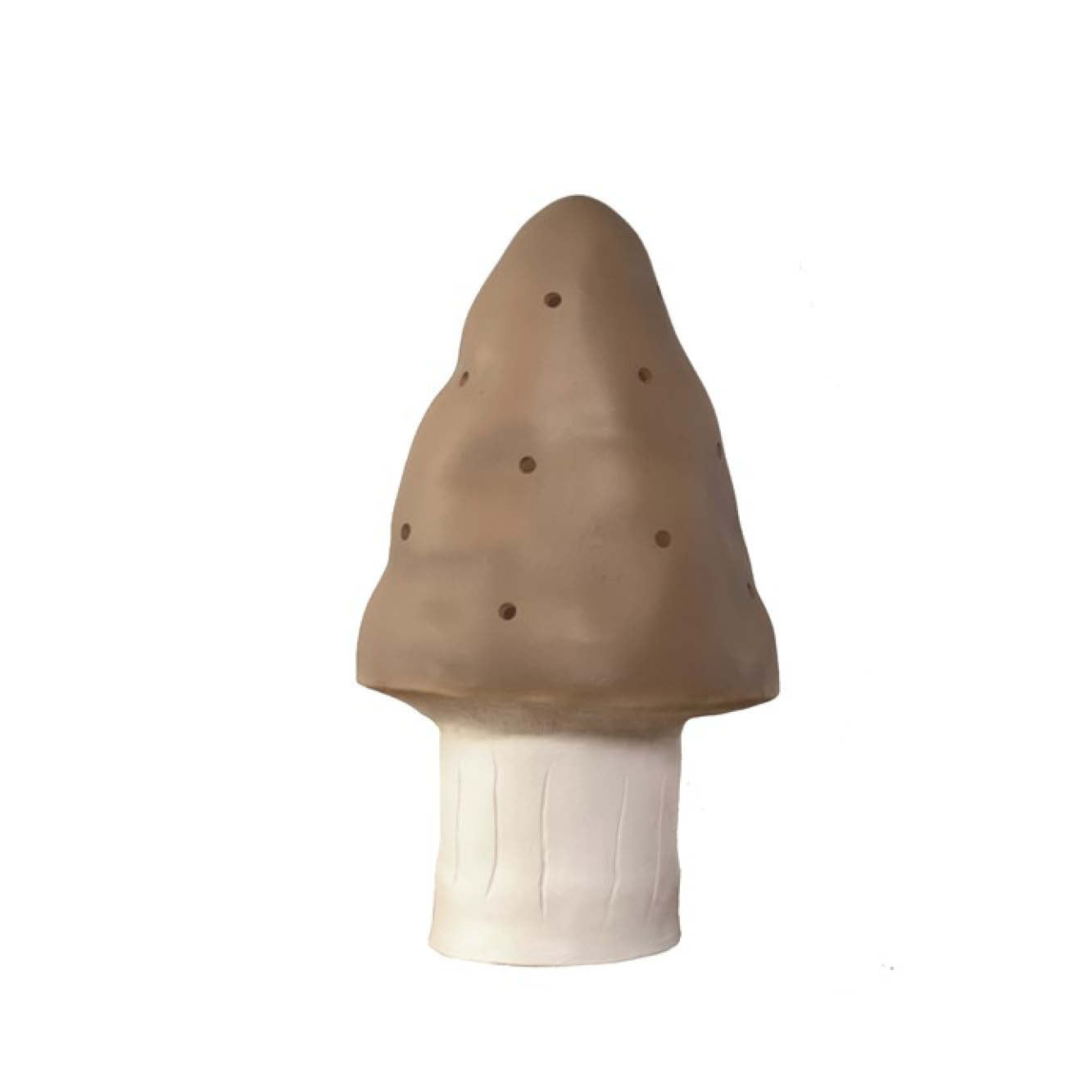 Kleine Pilzlampe in schokobraun