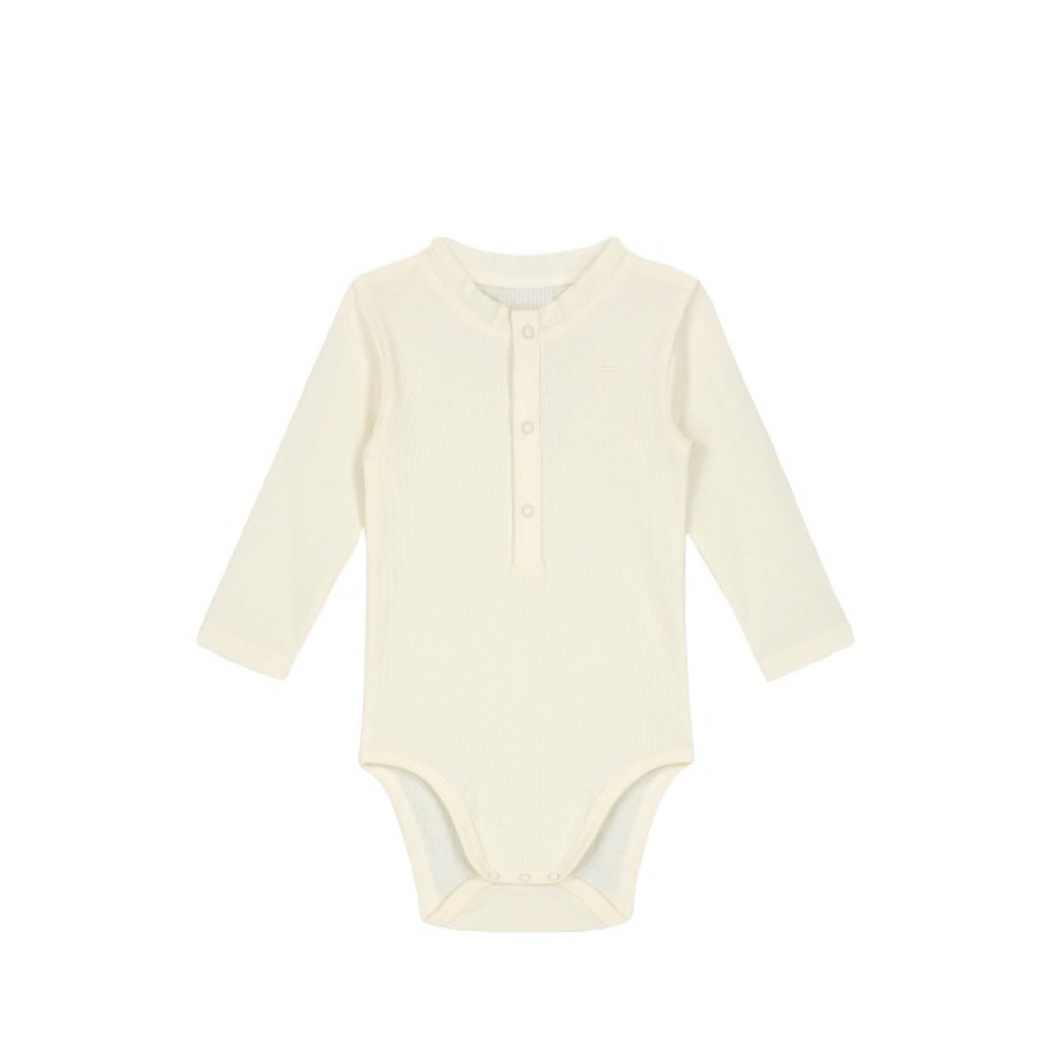 Langärmliger Baby Body in cream