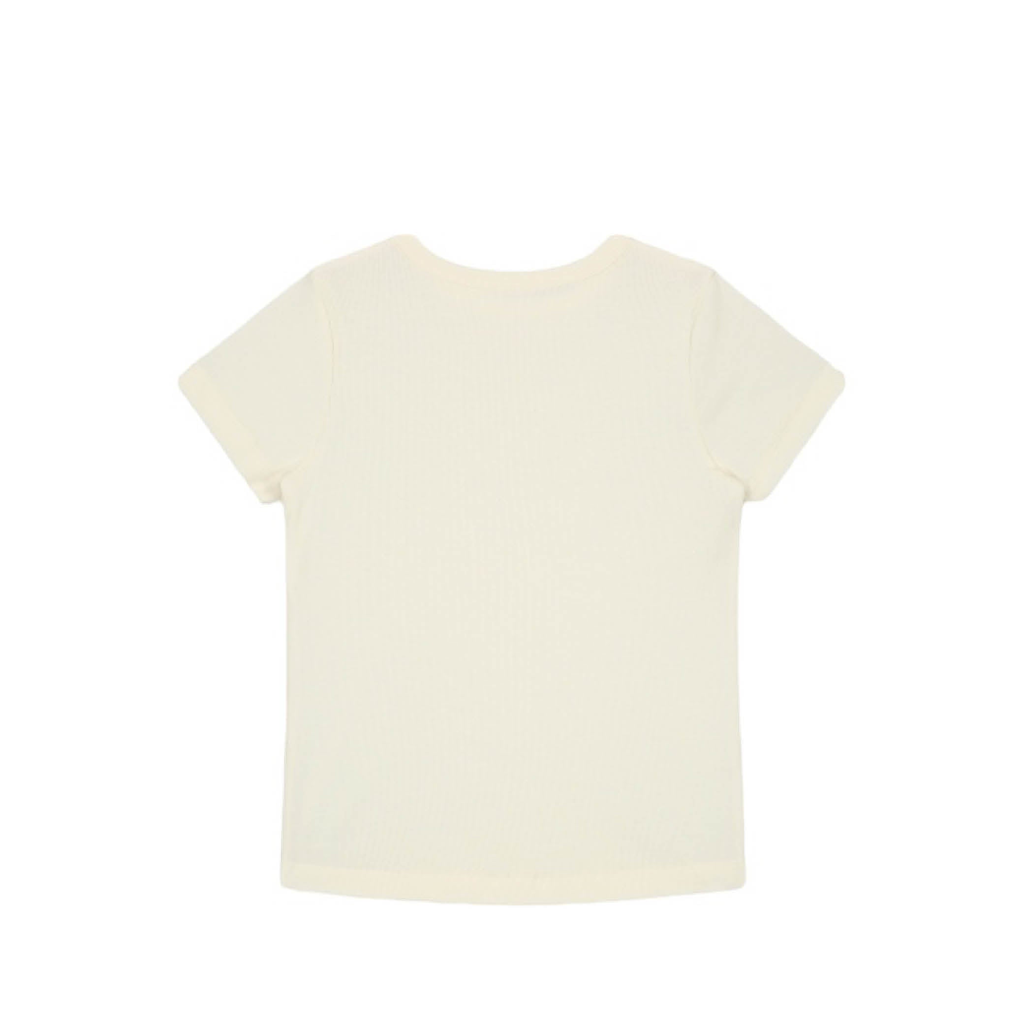 Kurzärmliges T-Shirt in cream
