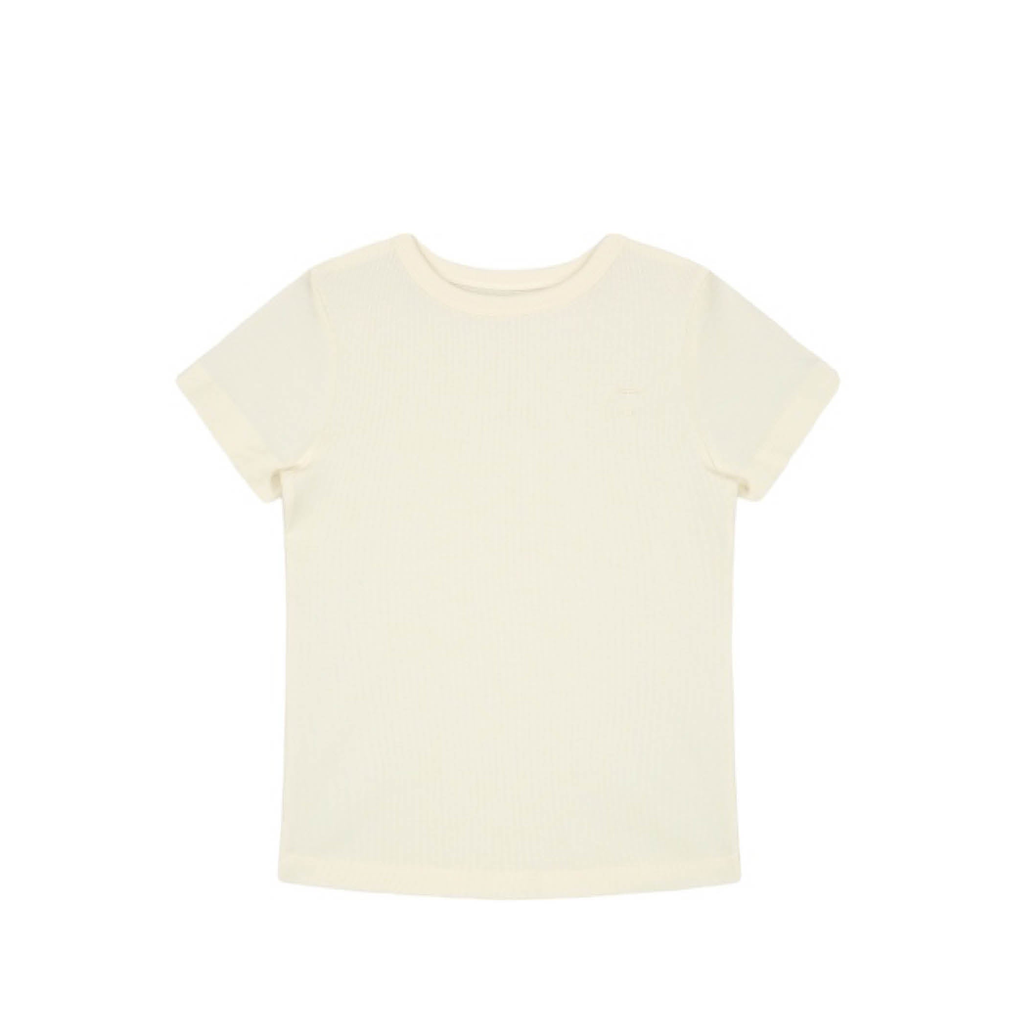 Kurzärmliges T-Shirt in cream