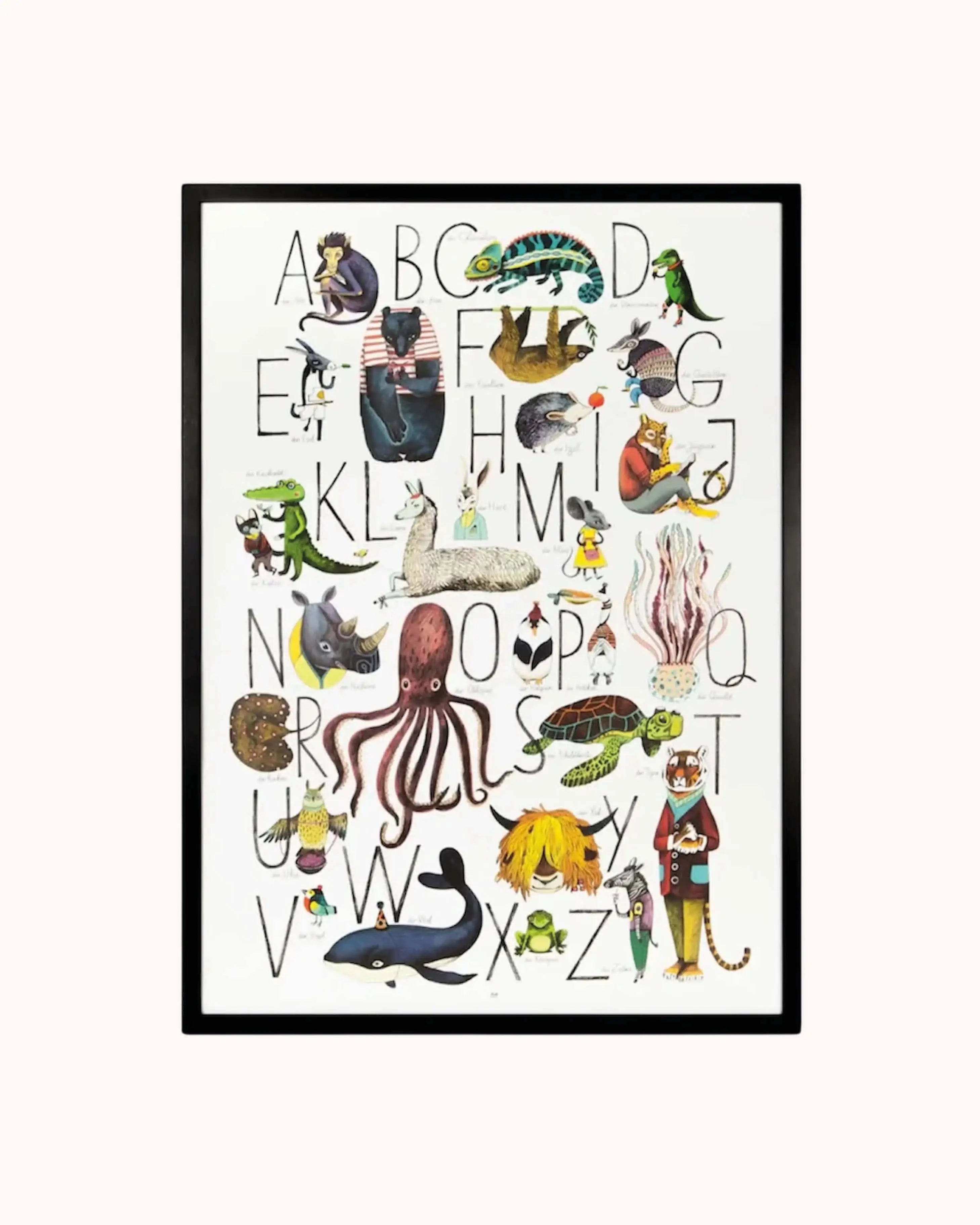 Alphabet Art Print Poster