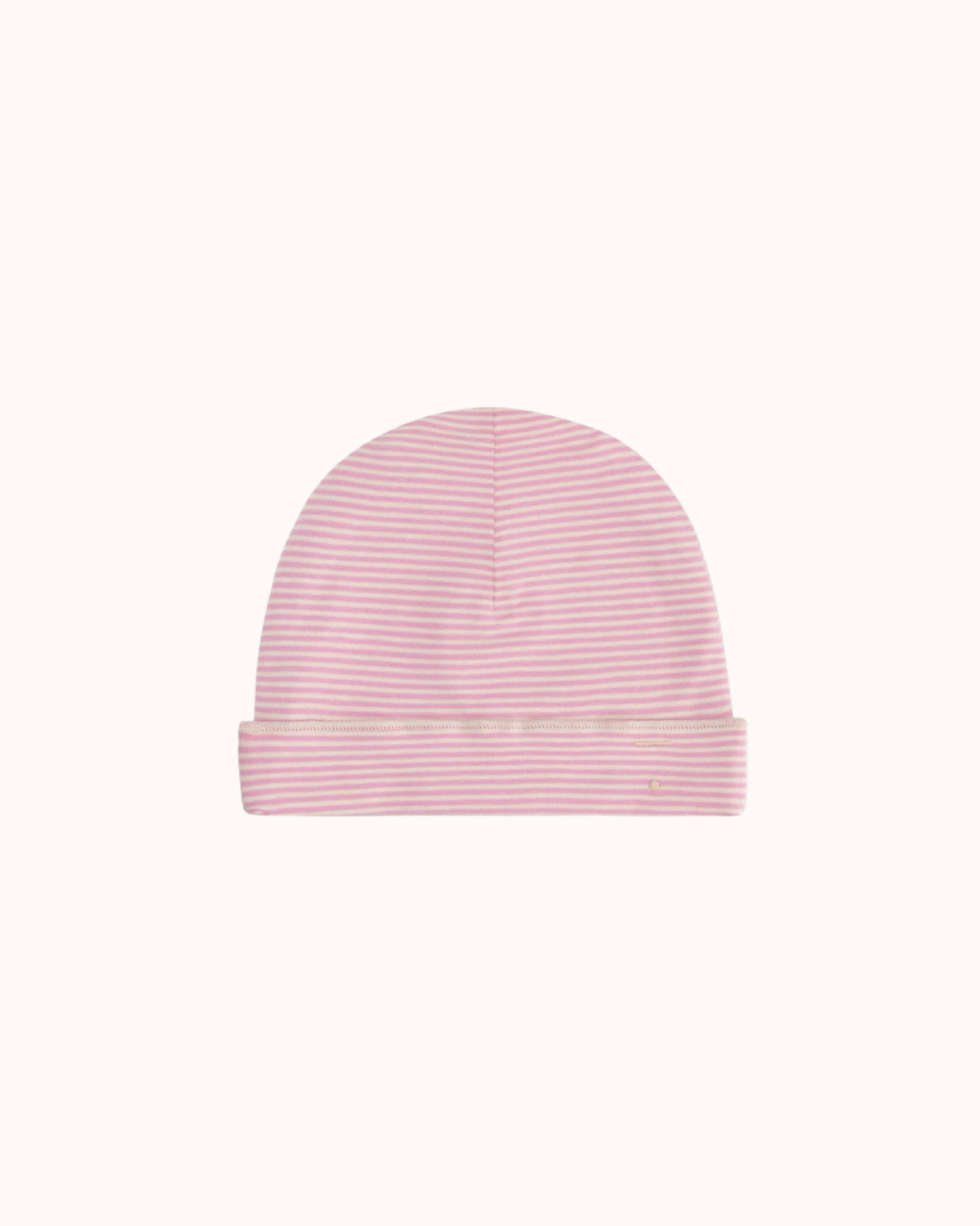 Baby Beanie in bubblegum/cream