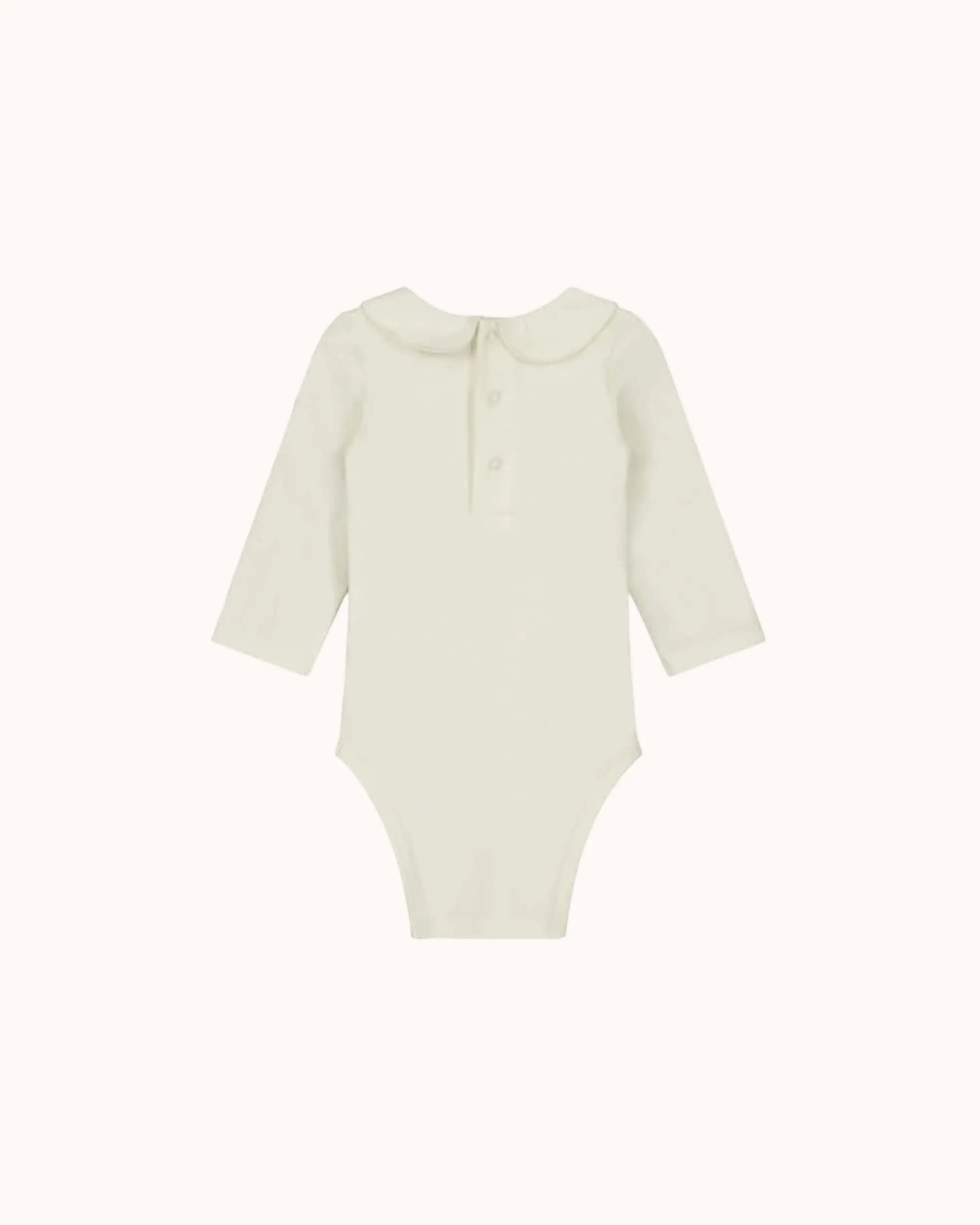 Baby Body mit Kragen in cream