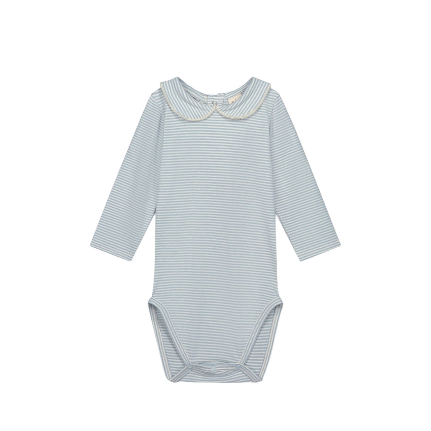 Baby Body mit Kragen in sky/cream