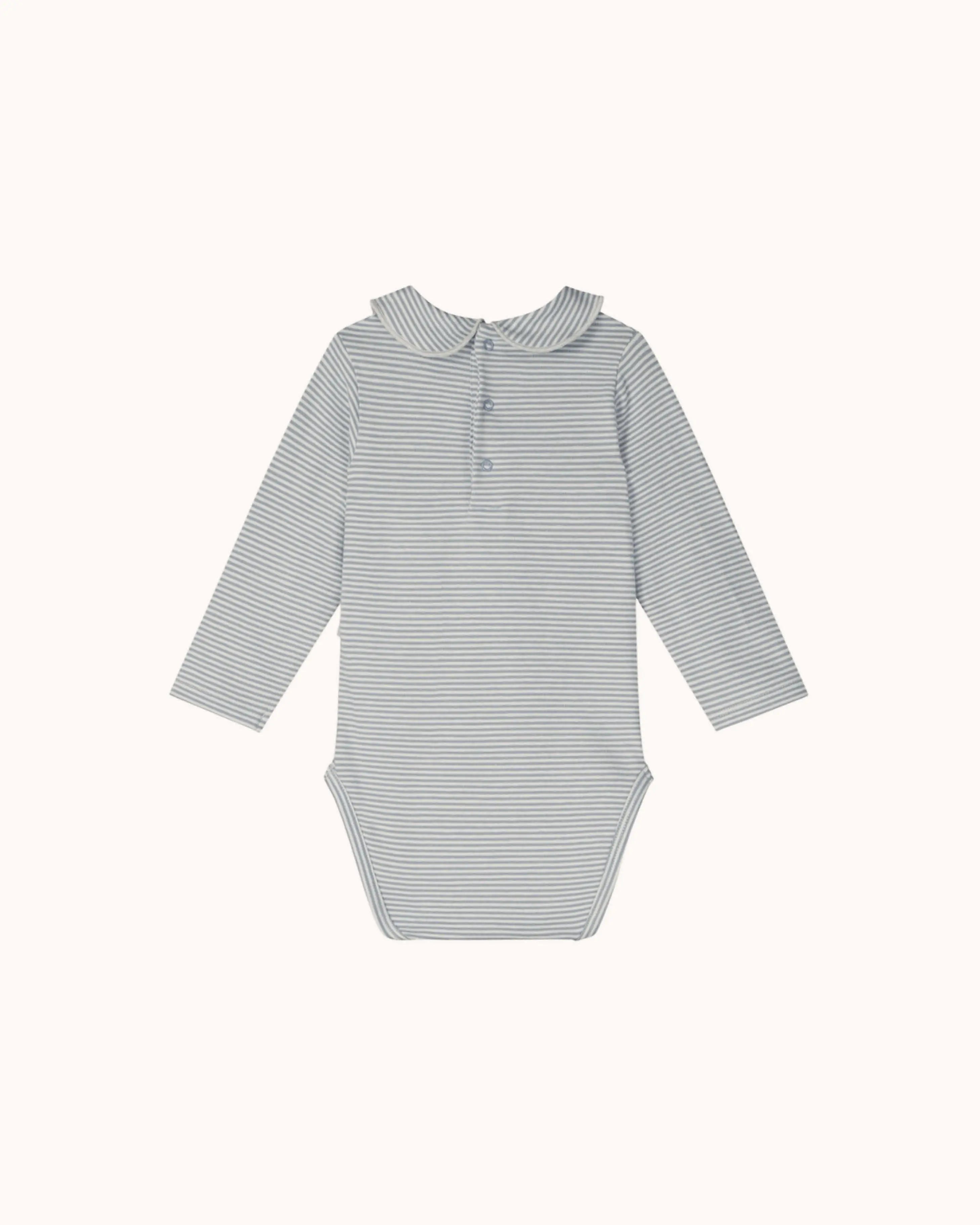 Baby Body mit Kragen in stone gray/cream