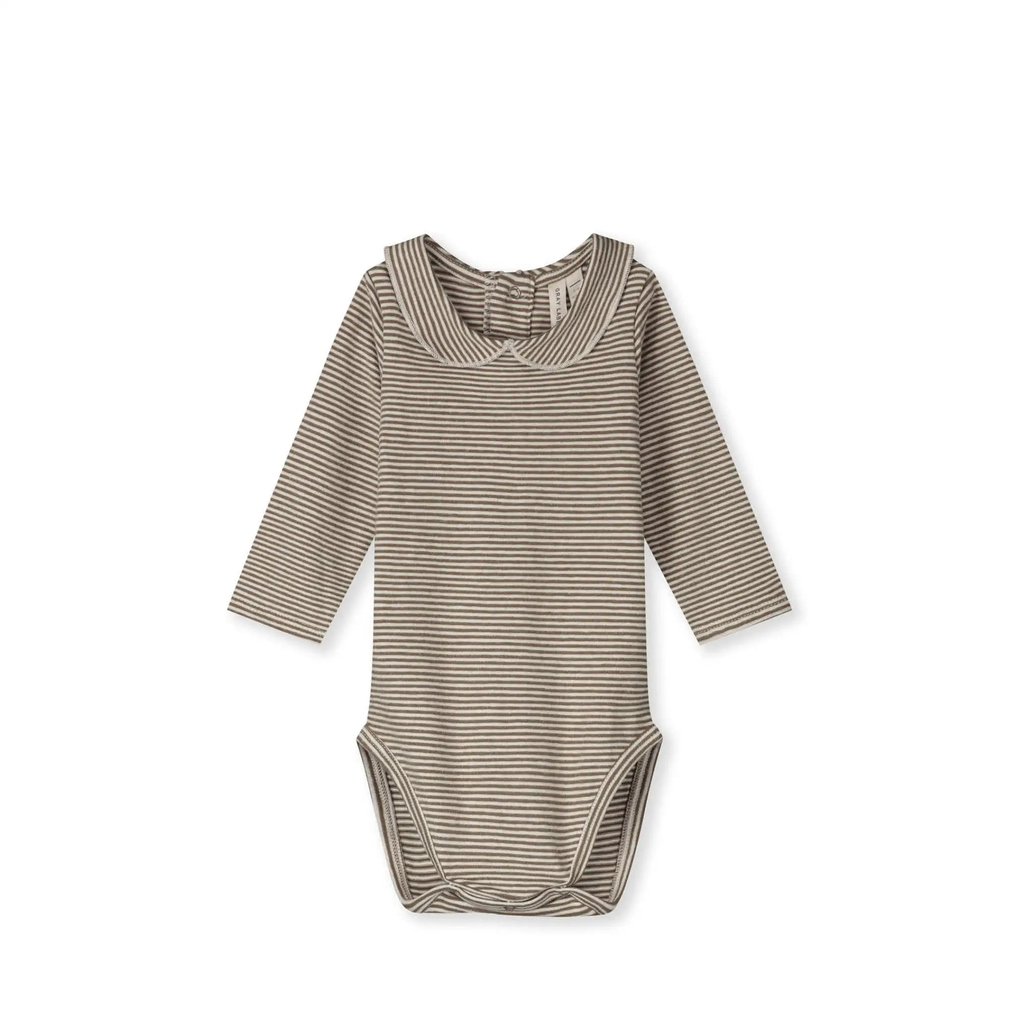 Baby Body with Collar in woody/cream