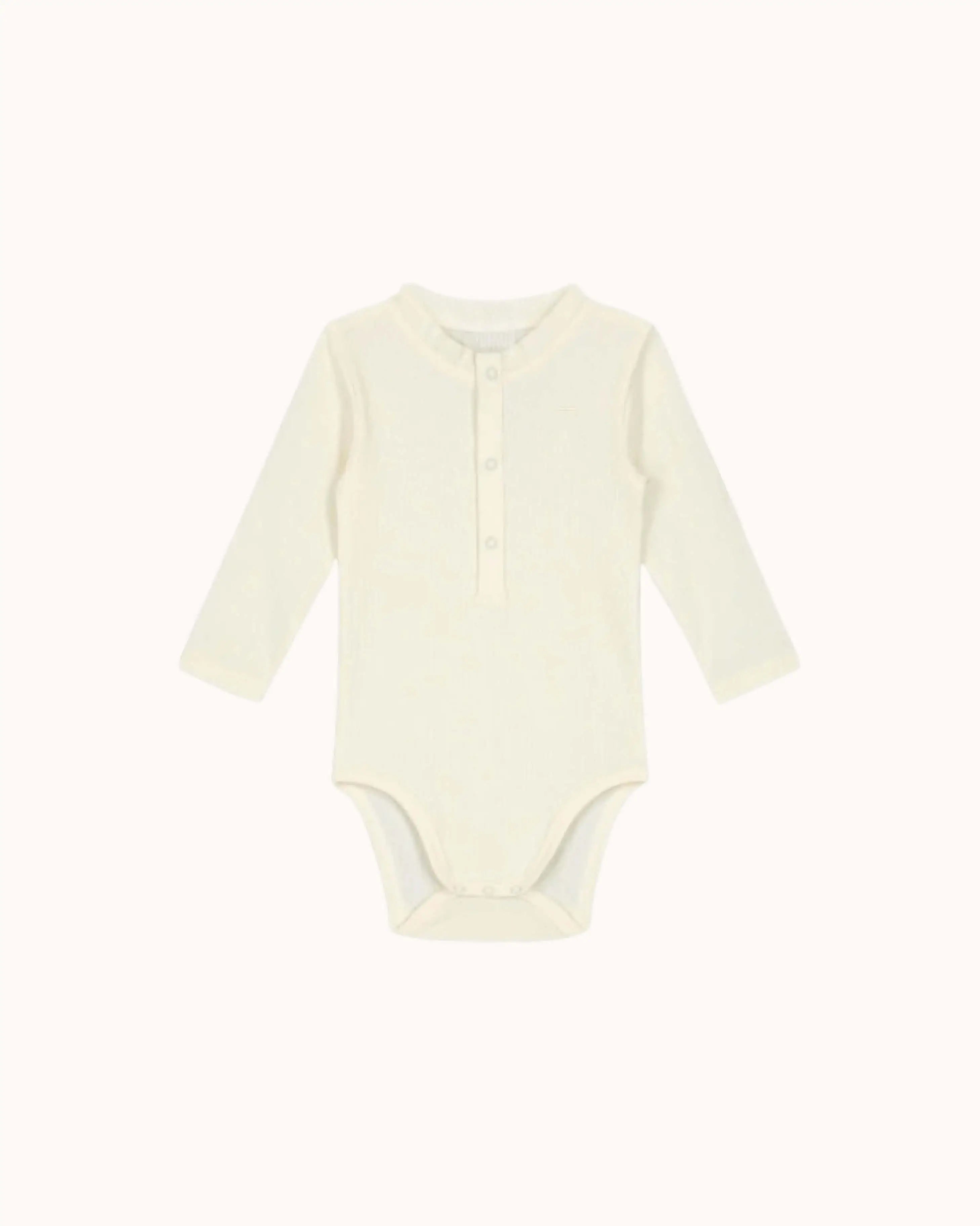 Langärmliger Baby Body in cream