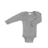 Baby Body aus Wolle Seide in grey melange von Engel Natur