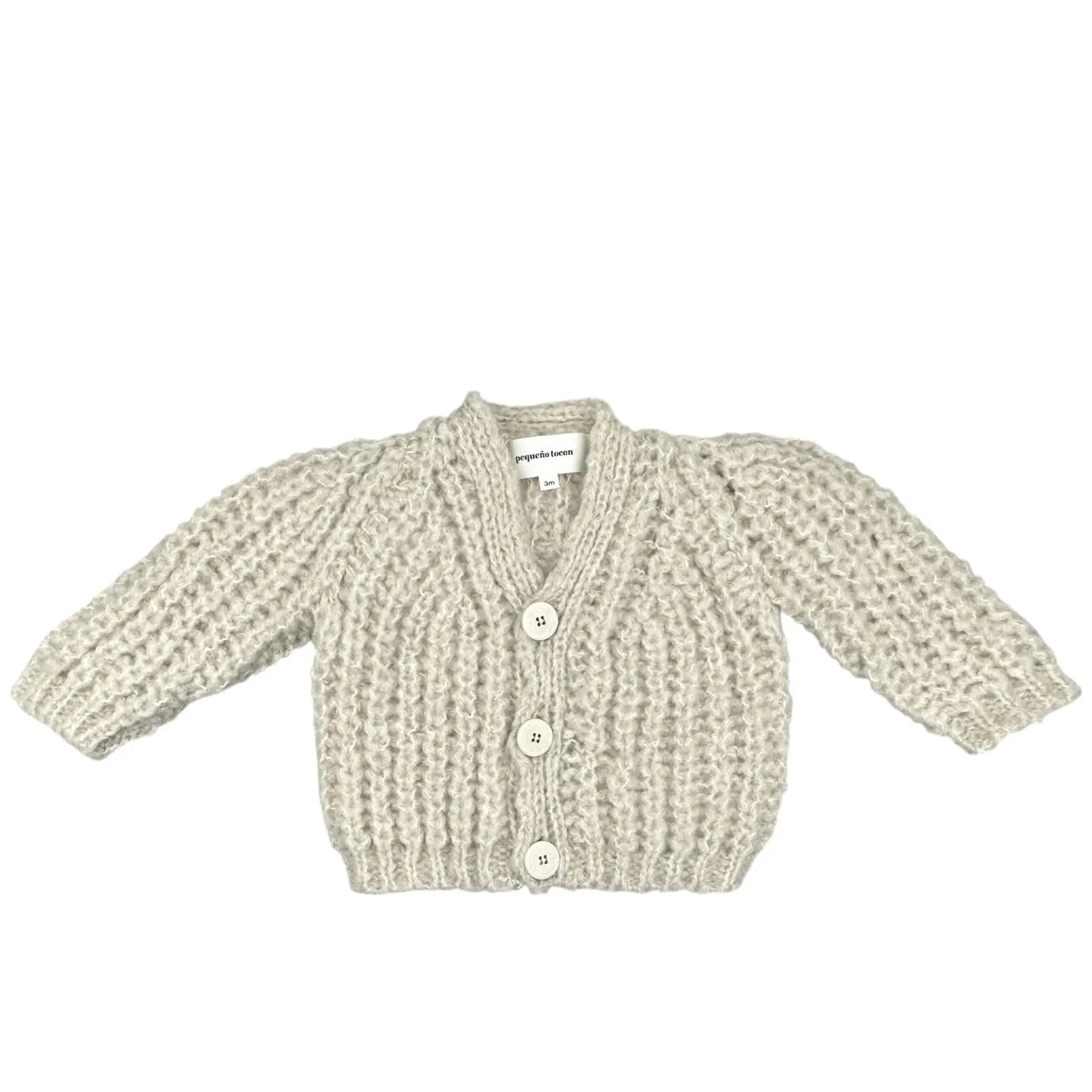 Baby Strickjacke in tan