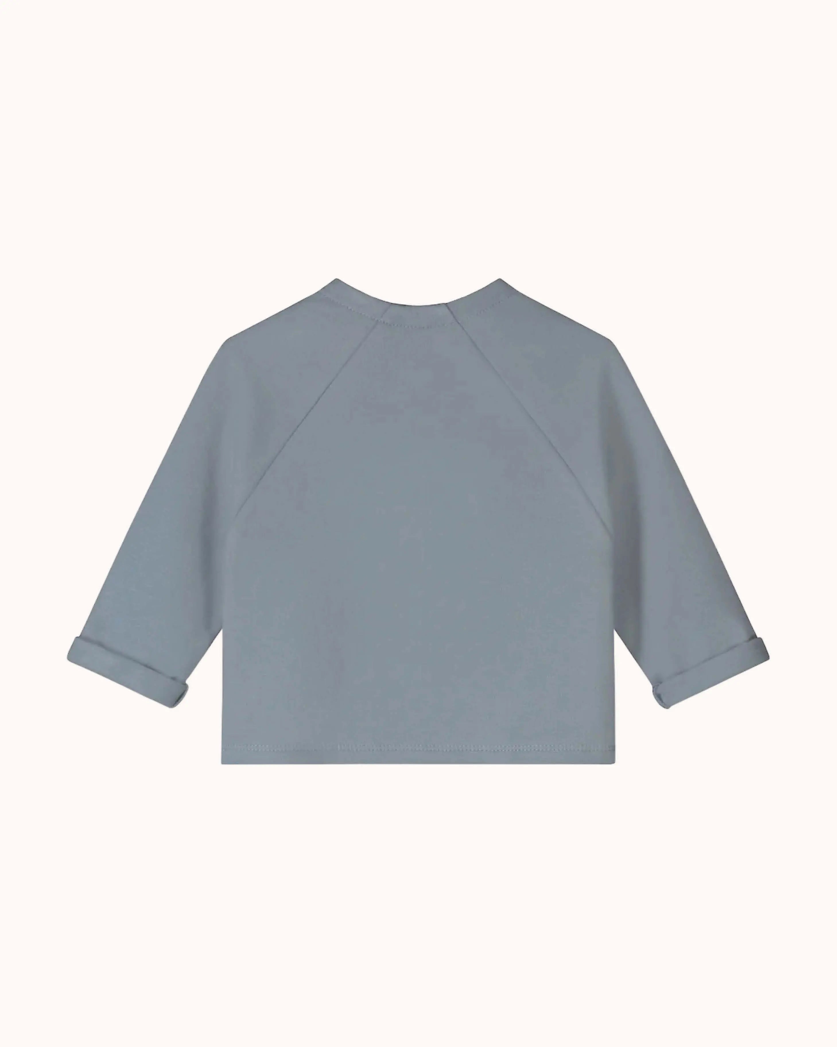 Baby Raglan Cardigan in stone gray
