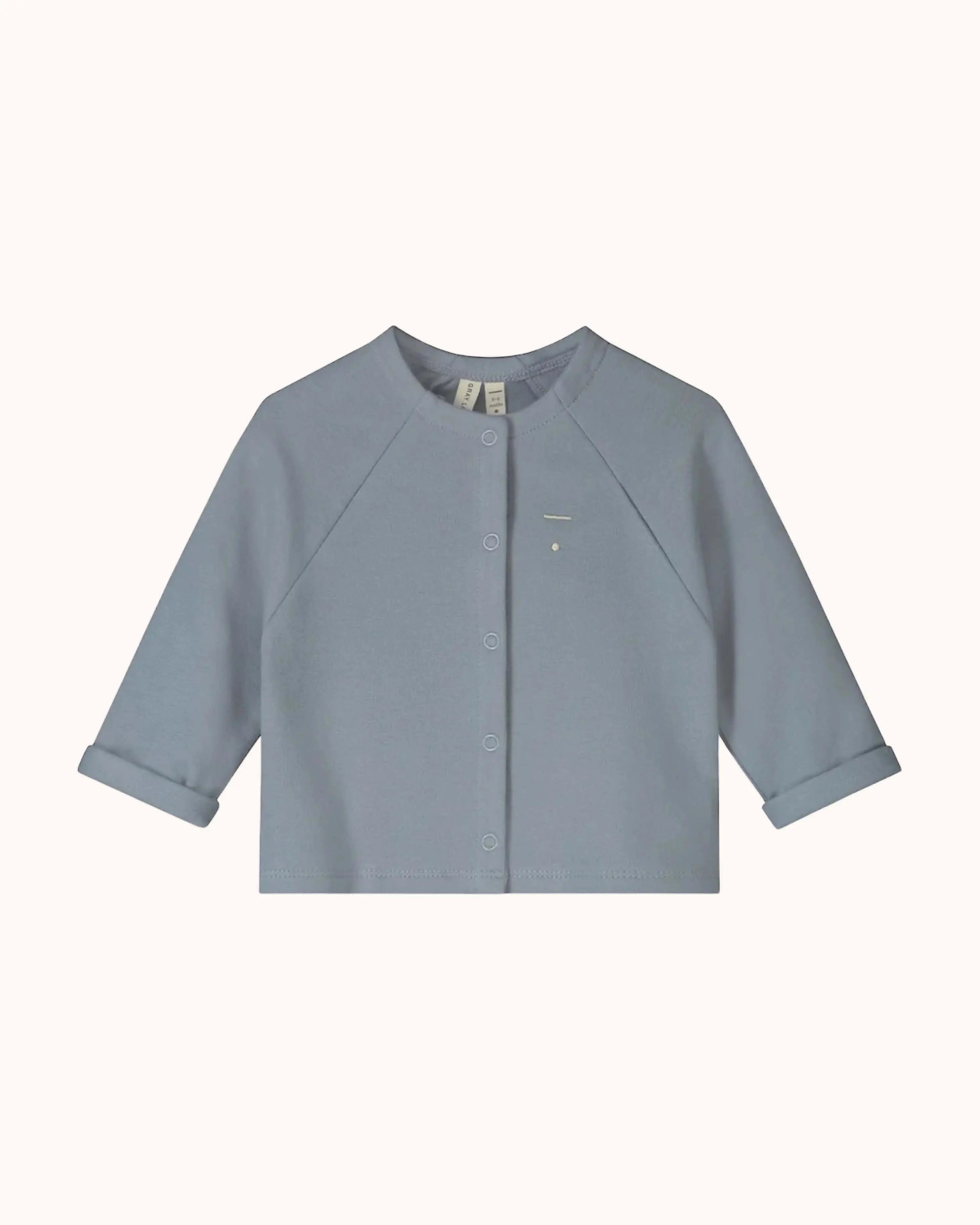 Baby Raglan Cardigan in stone gray