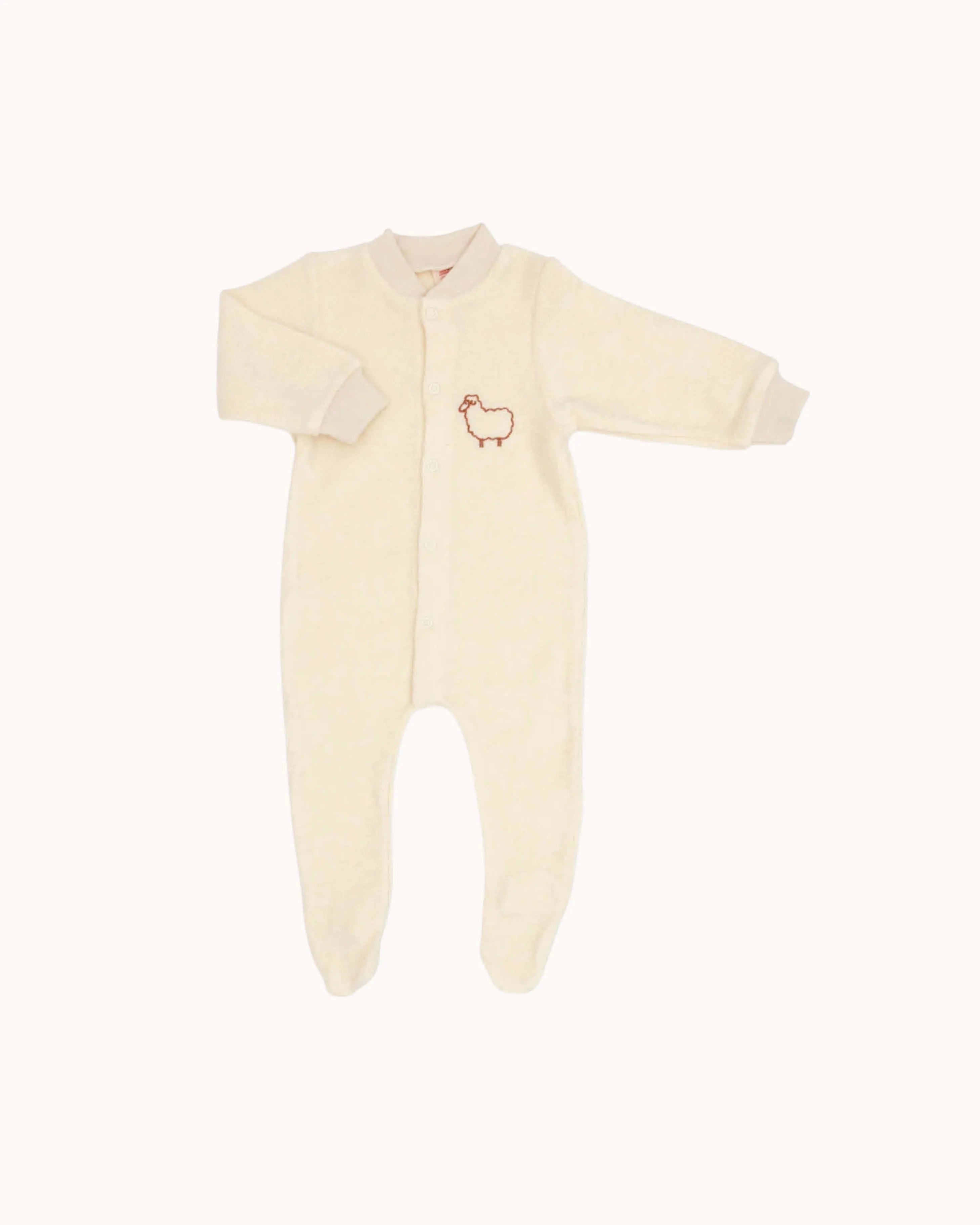 Wool Baby Onesie in natural