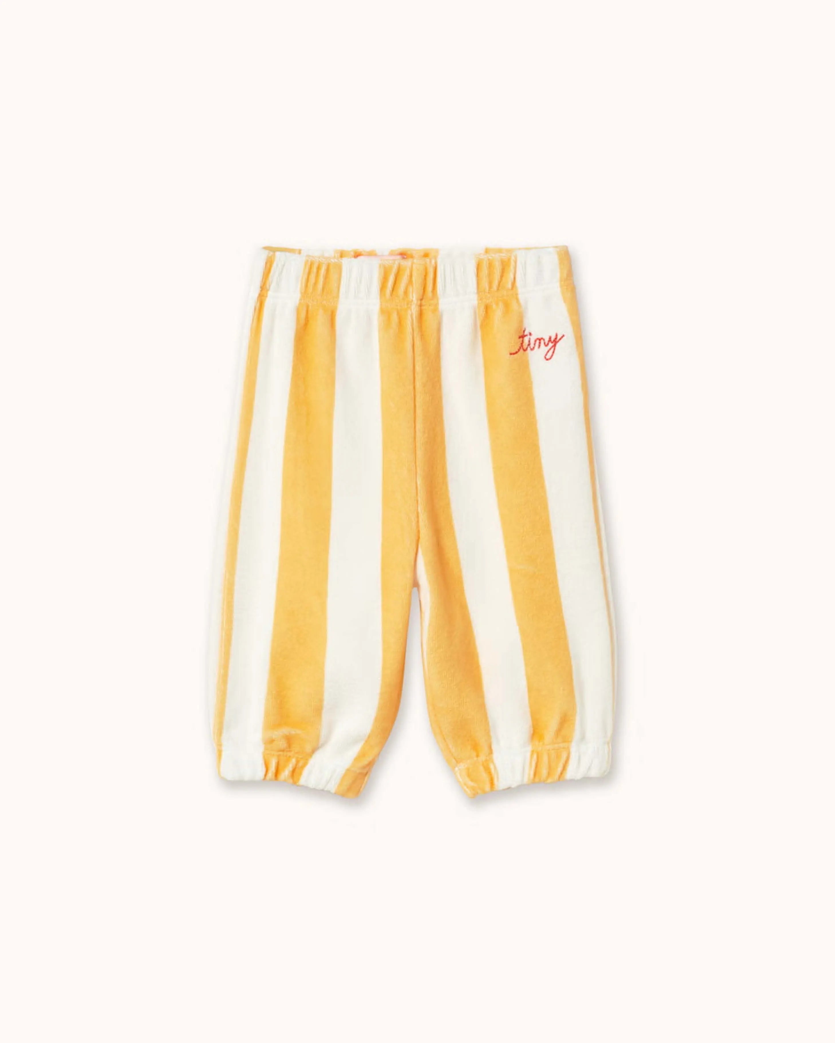 Baby Towel Sweatpants in yellow stripes