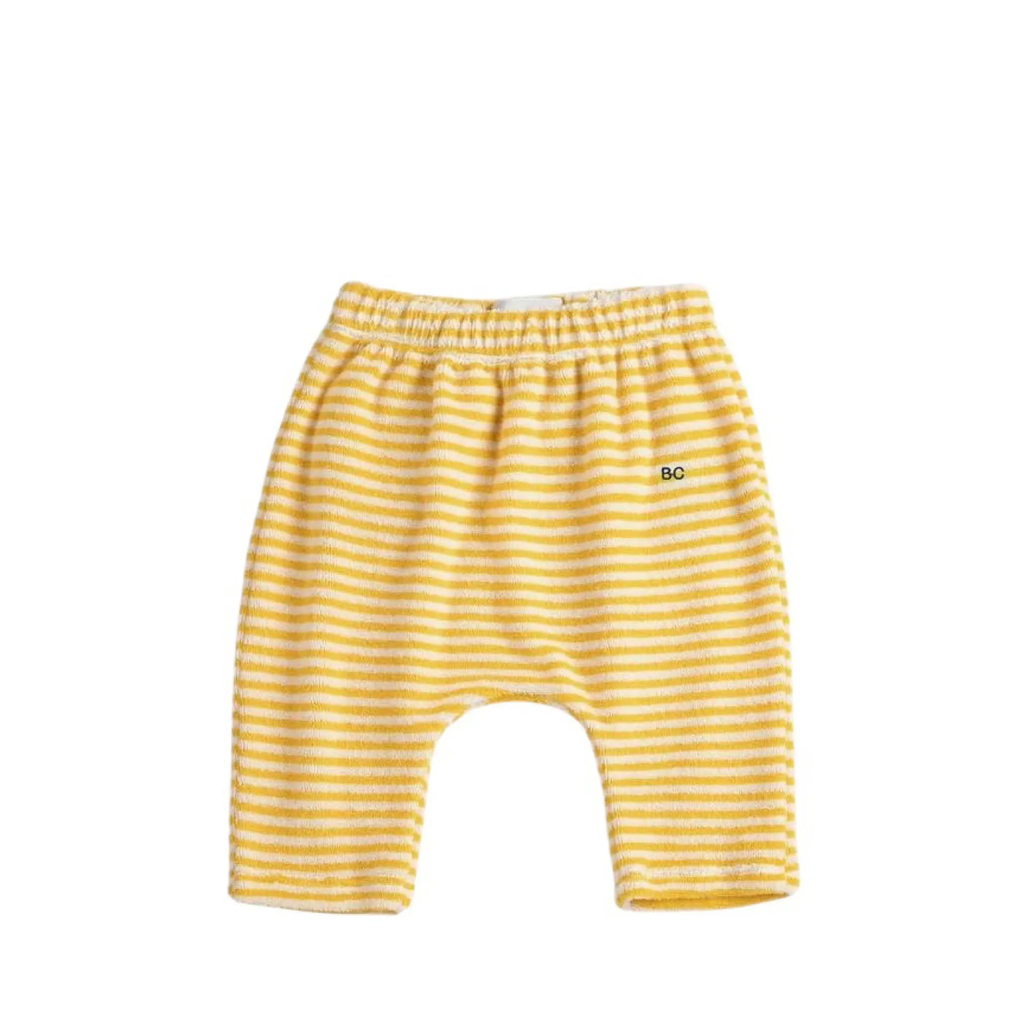 Baby Terry Cloth Pants in yellow stripes