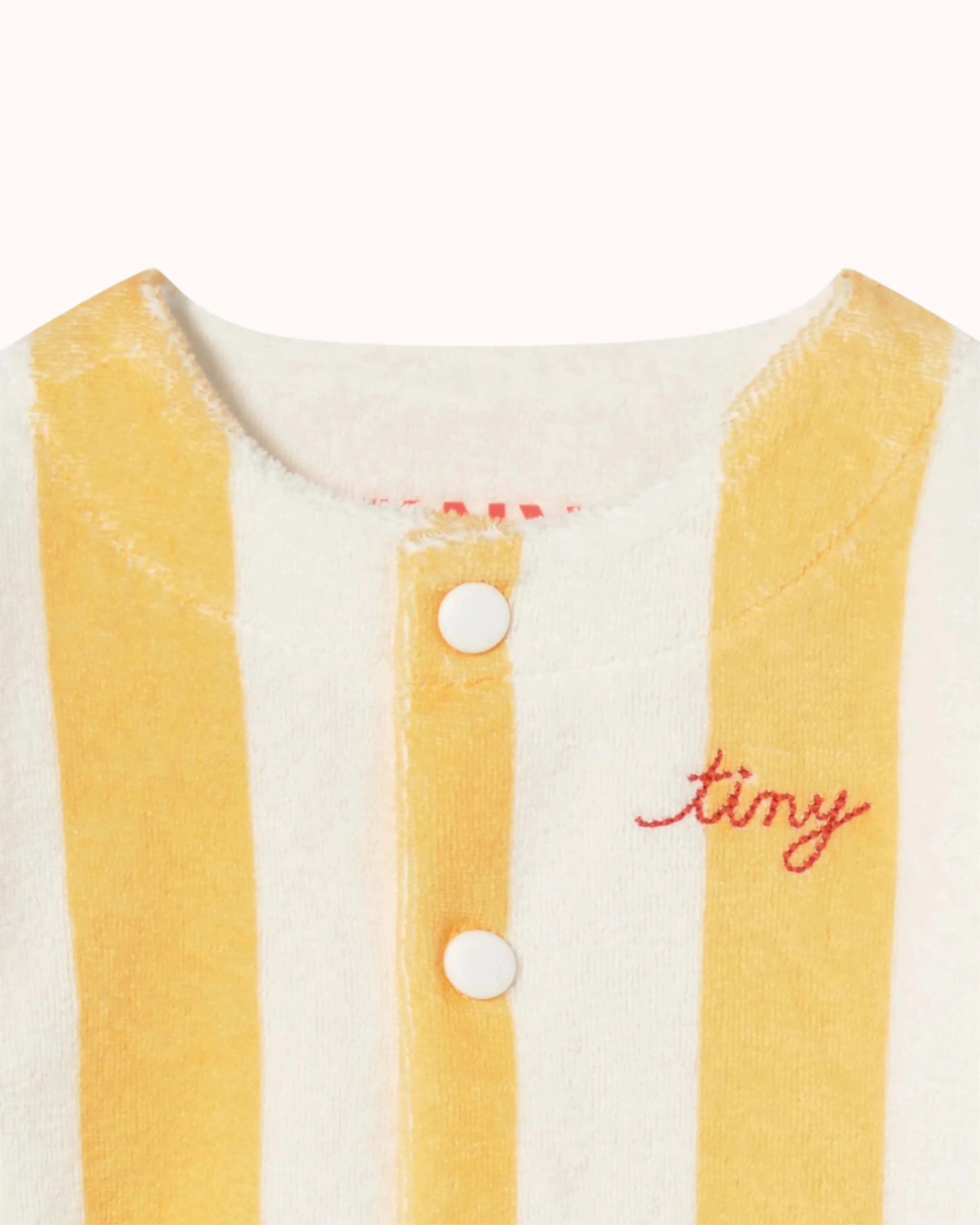 Baby Towel Jacket in yellow stripes