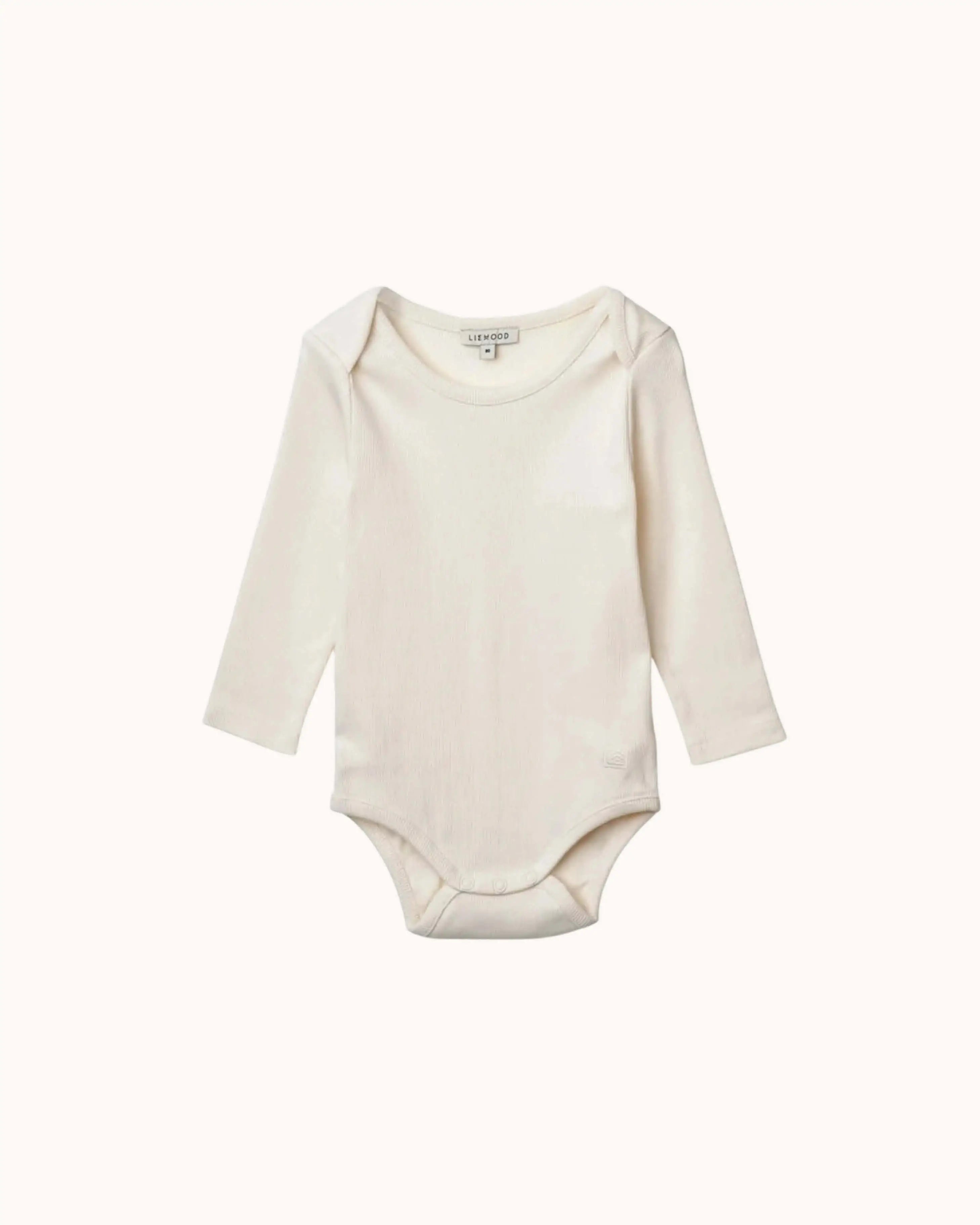 Langärmliger Baby Rib Body in creme de la creme
