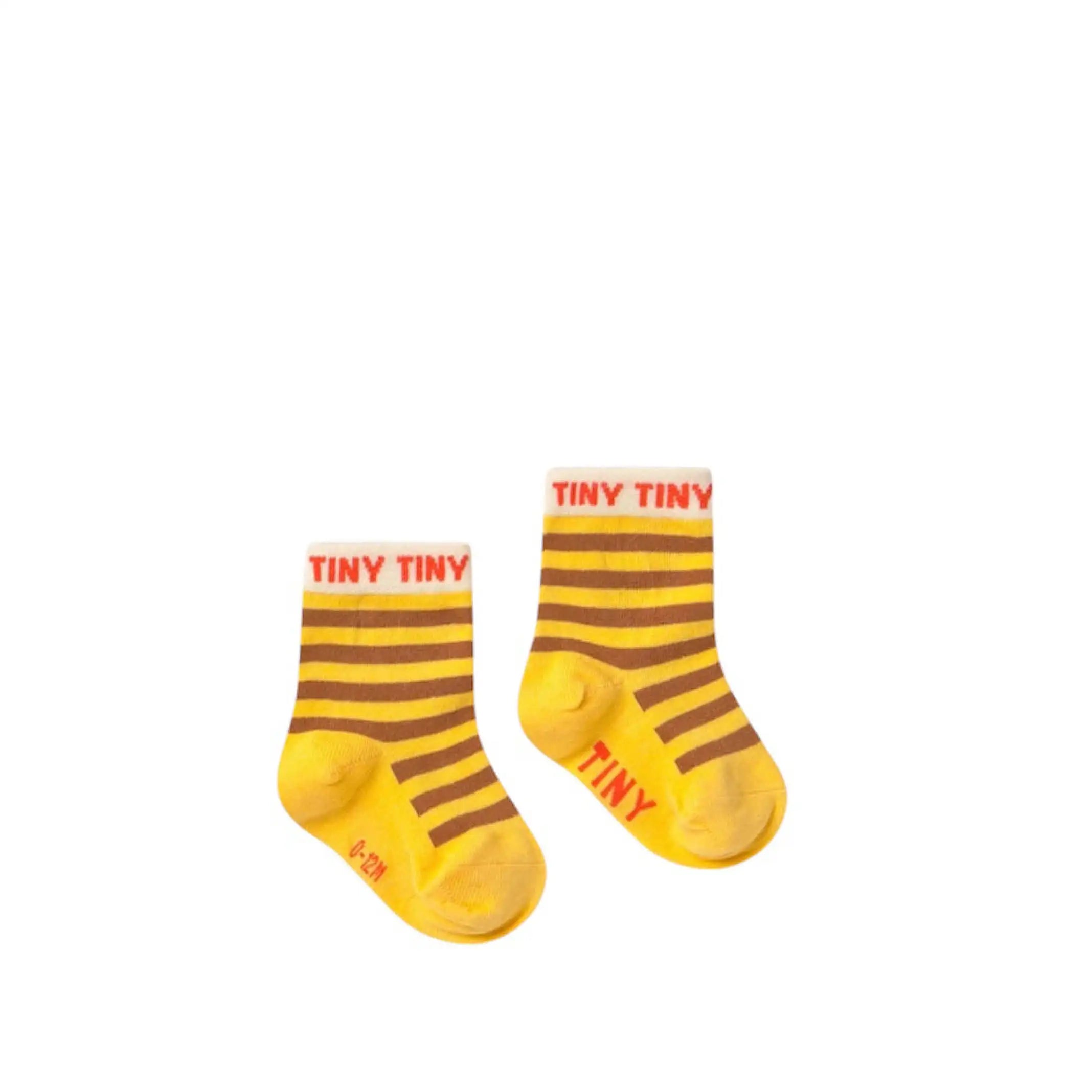 Gestreifte Socken in soft yellow/brown
