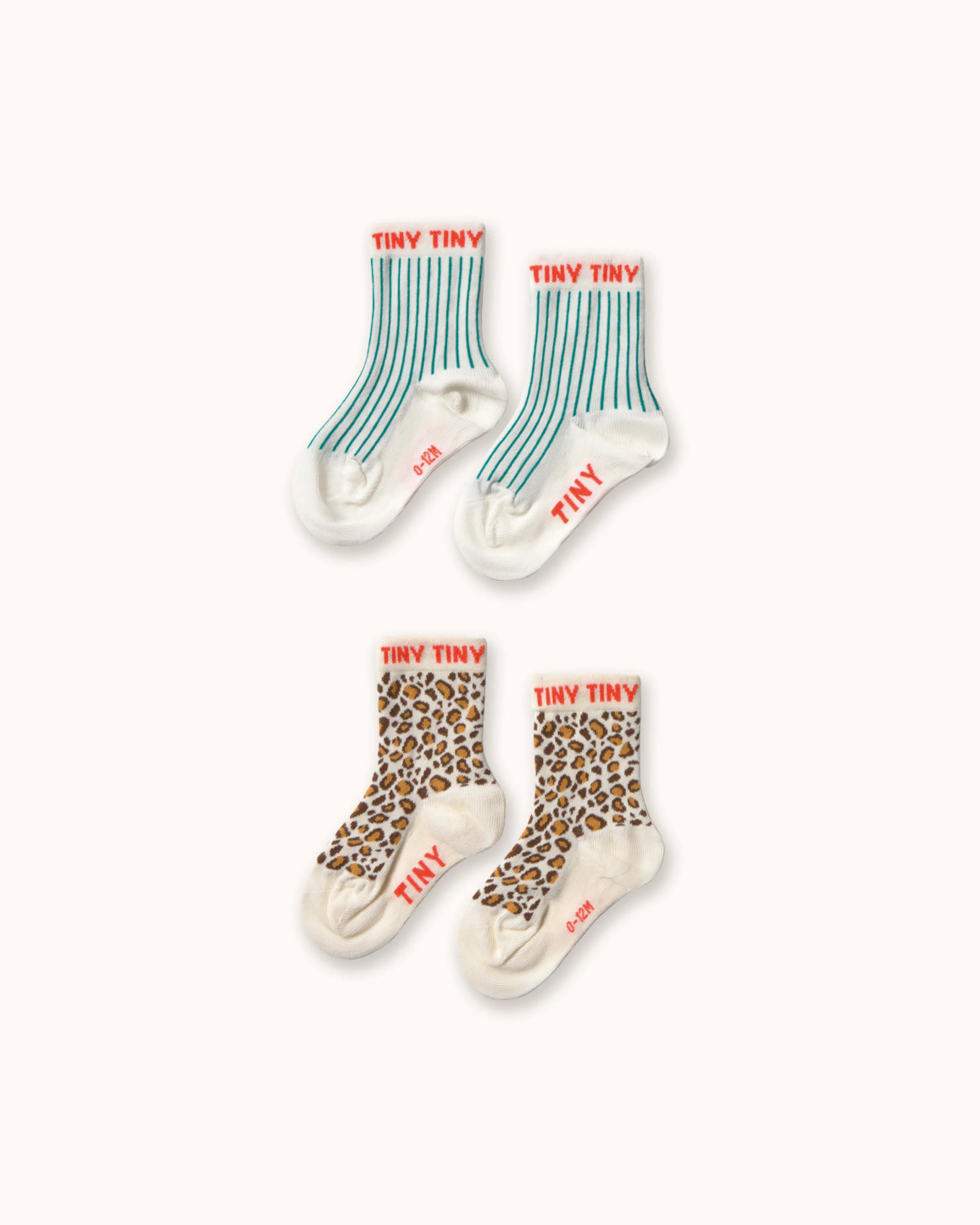 Baby Socken Leopard & Streifen – 2er Set