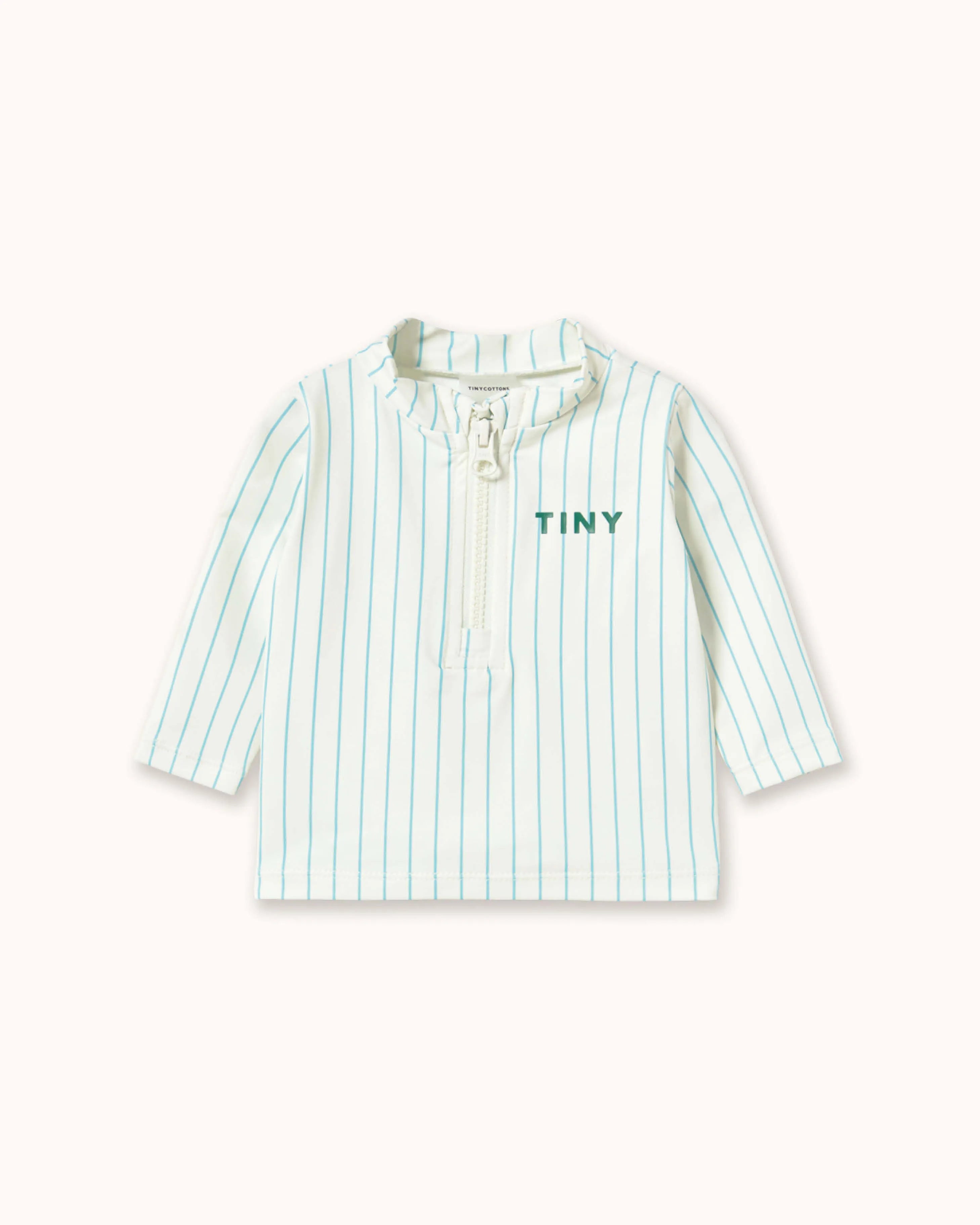 Baby Swim Tee in cyan striped