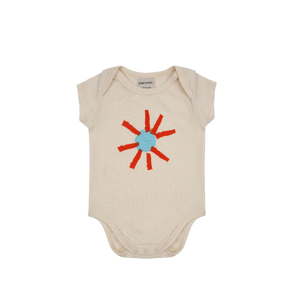 Kurzärmlige Baby Bodys im Sonnen mix