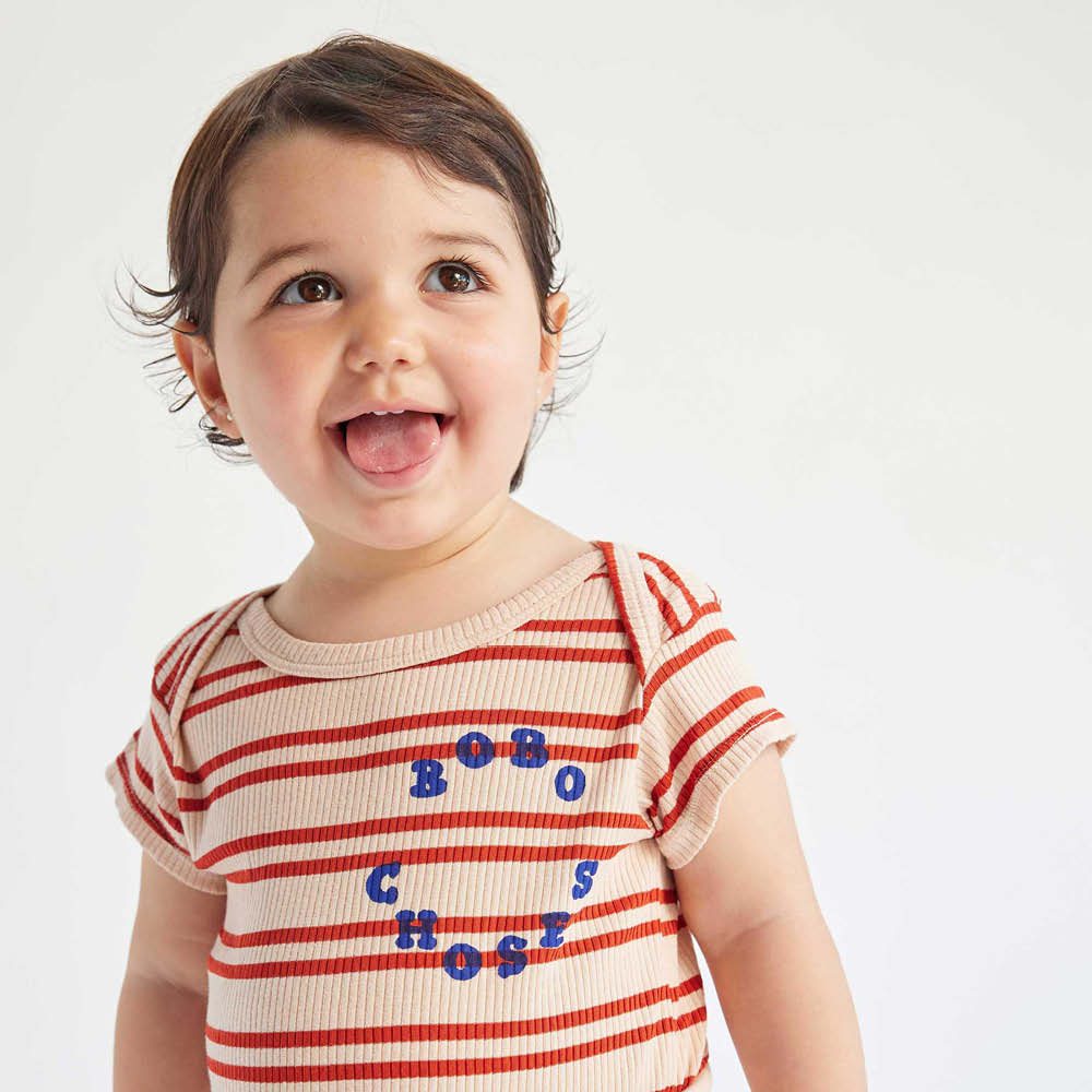 Kurzärmlige Baby Bodys im Sonnen mix