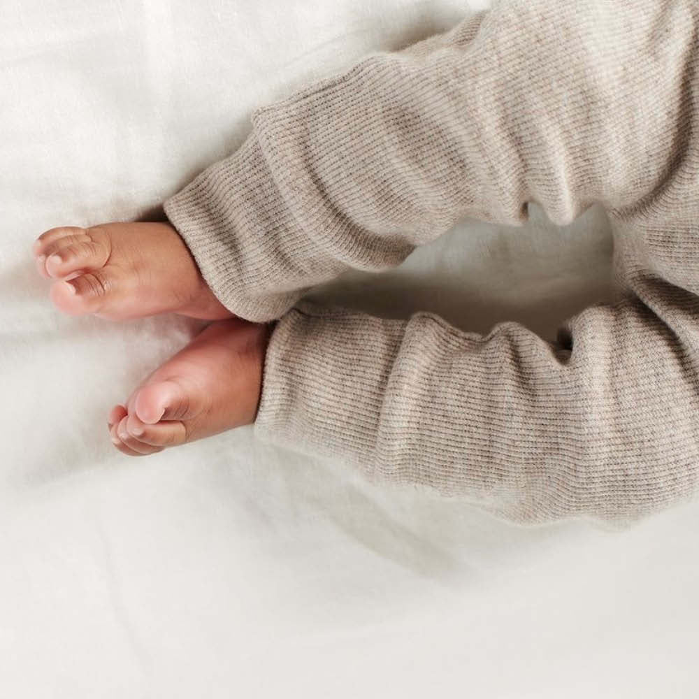 Baby Leggings Naura in taupe melange