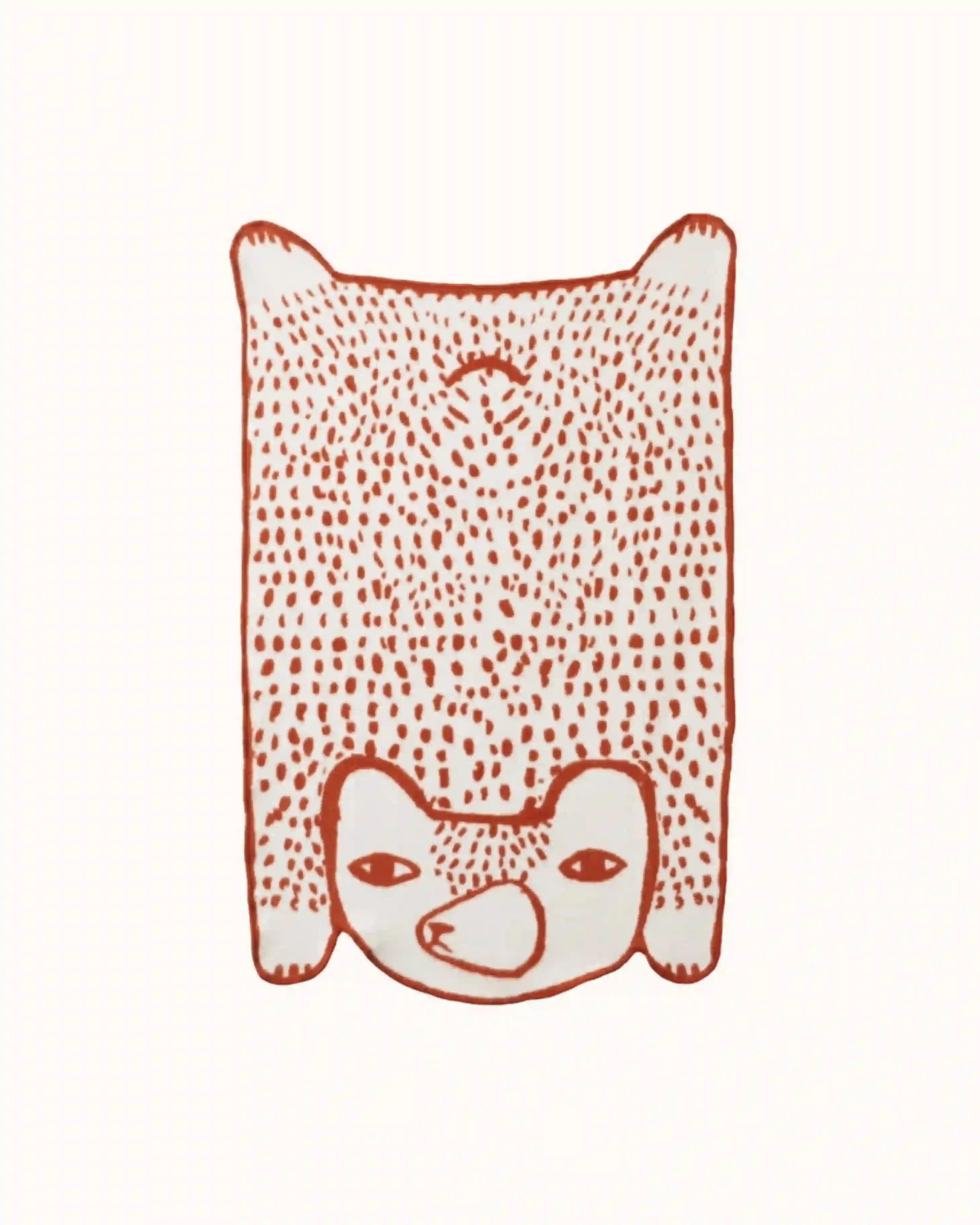 Wolldecke kleiner Bär in brown