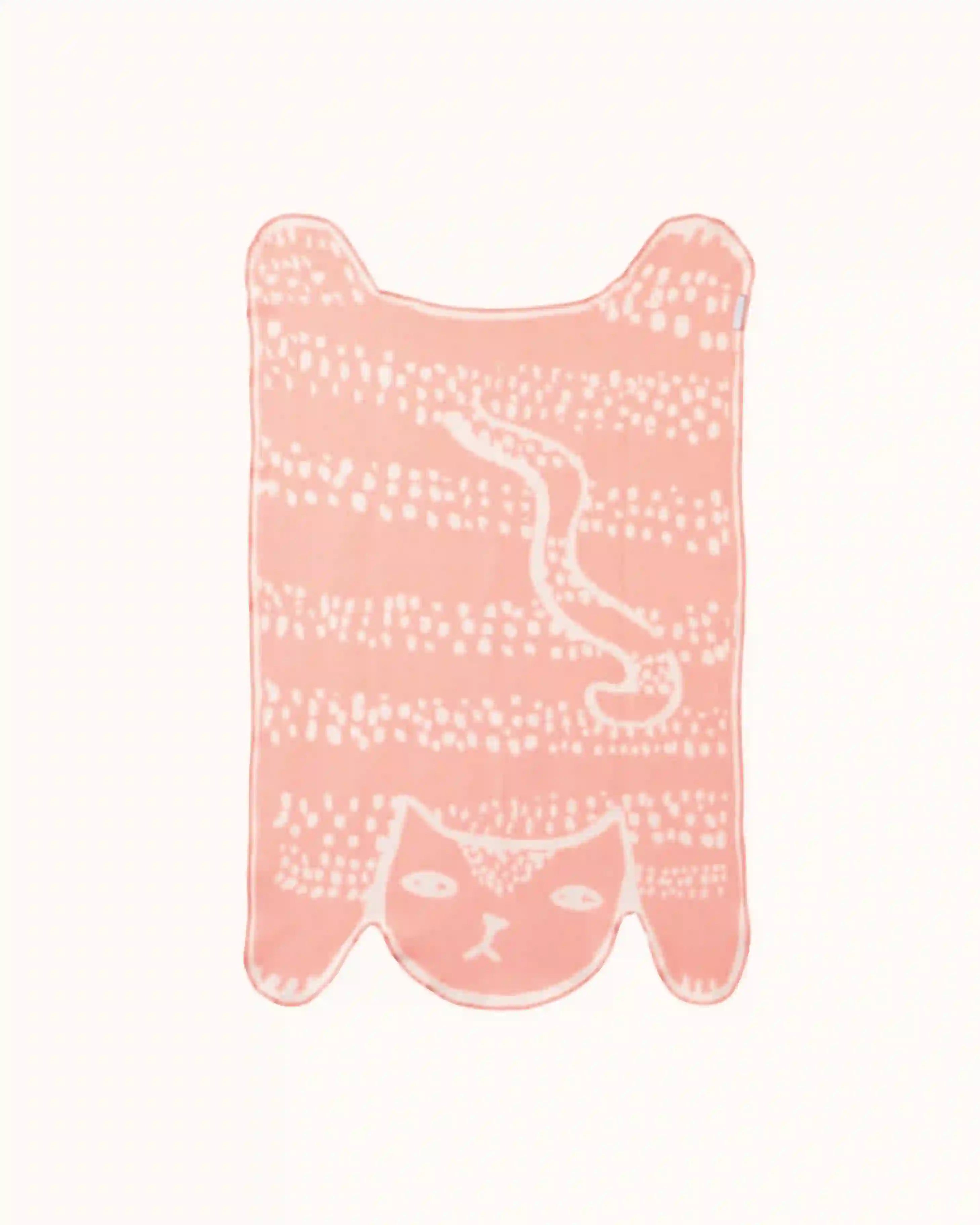 Wolldecke kleine Katze in light apricot