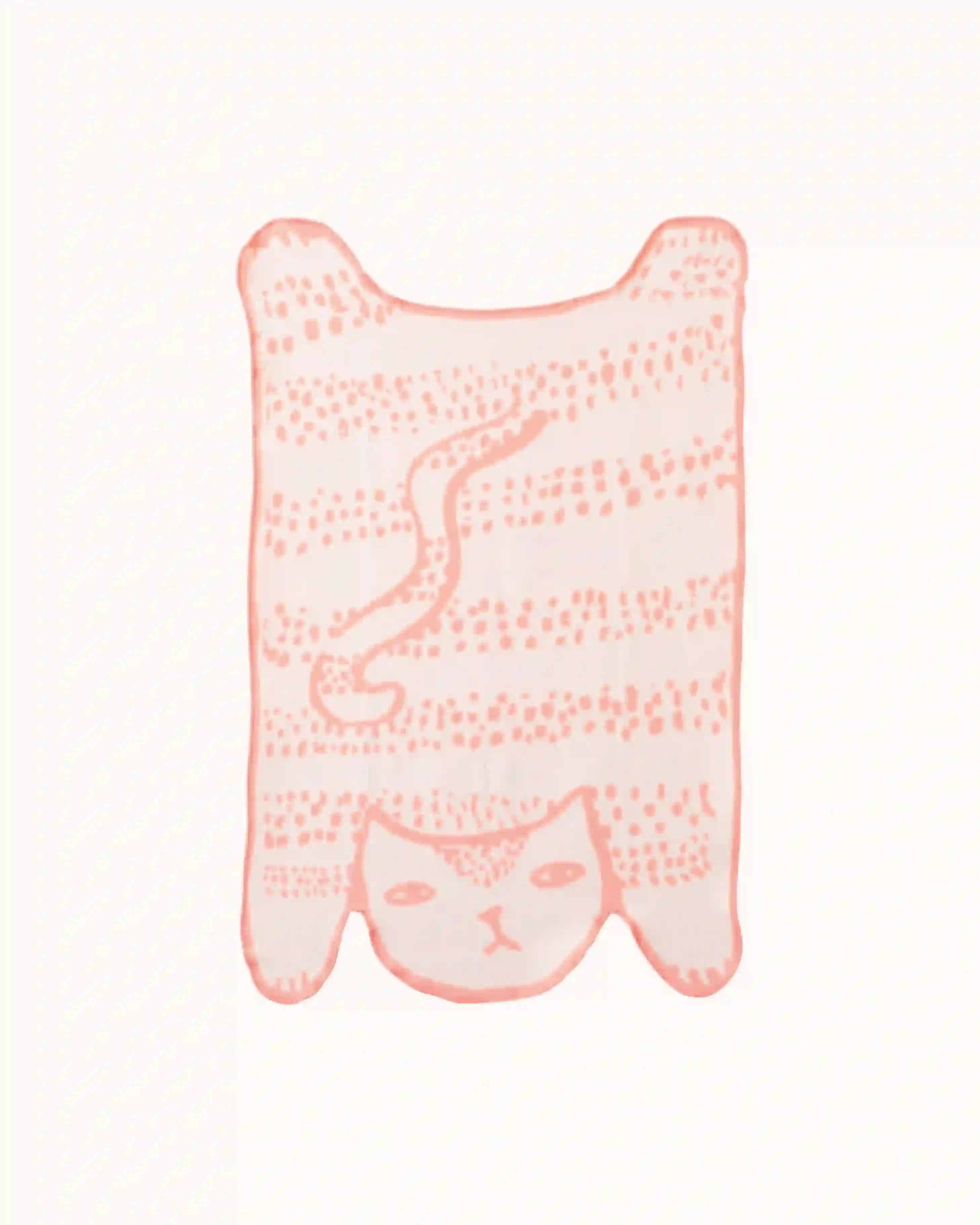 Wolldecke kleine Katze in light apricot