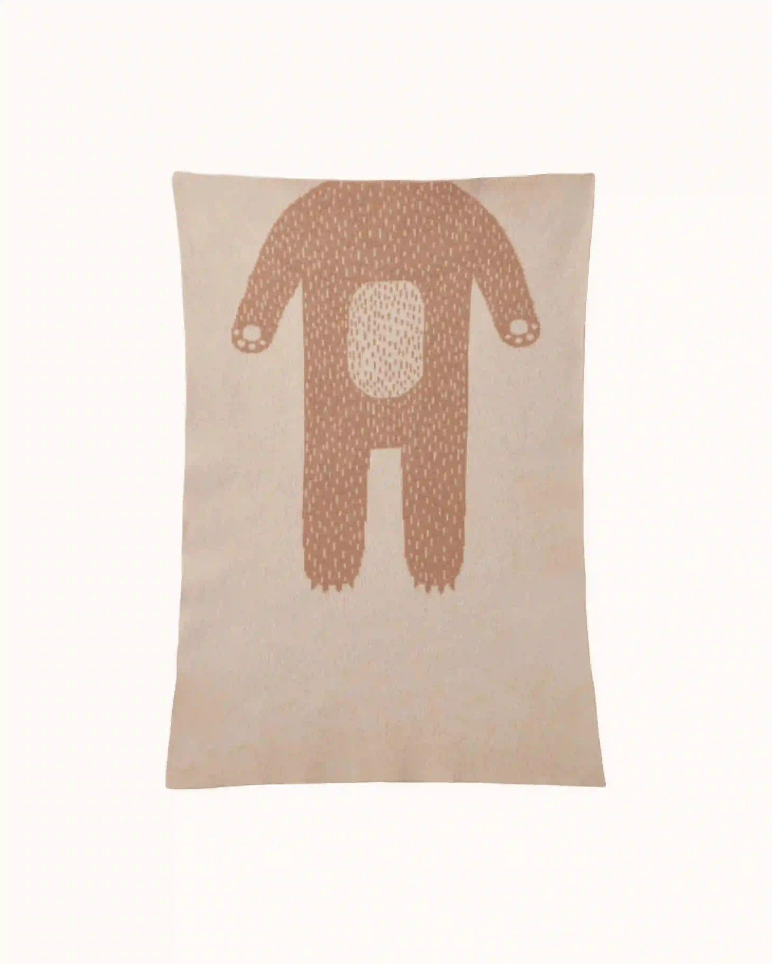 Knitted baby blanket in milk