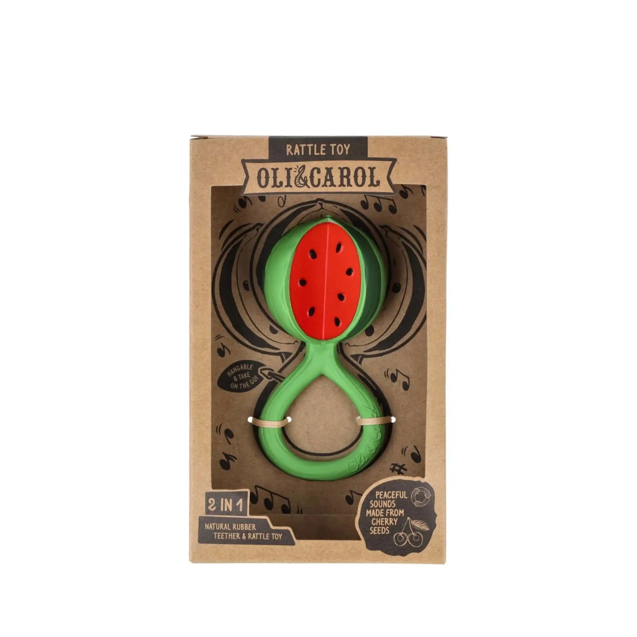 Beißring und Rassel Wassermelone