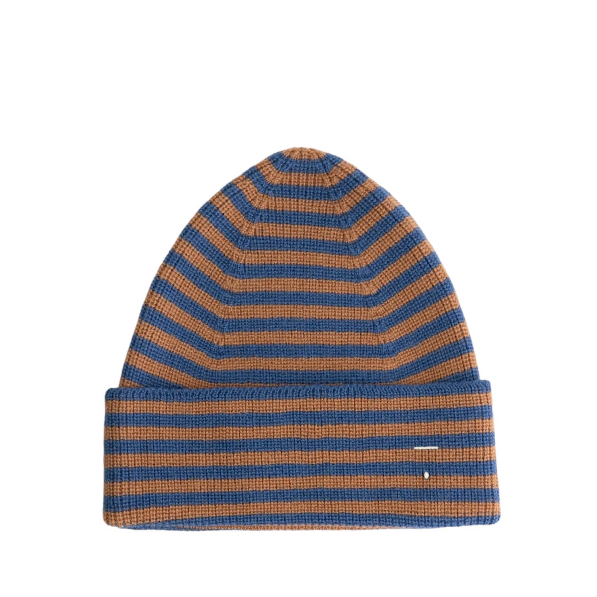 Beanie in blue grey/peanut