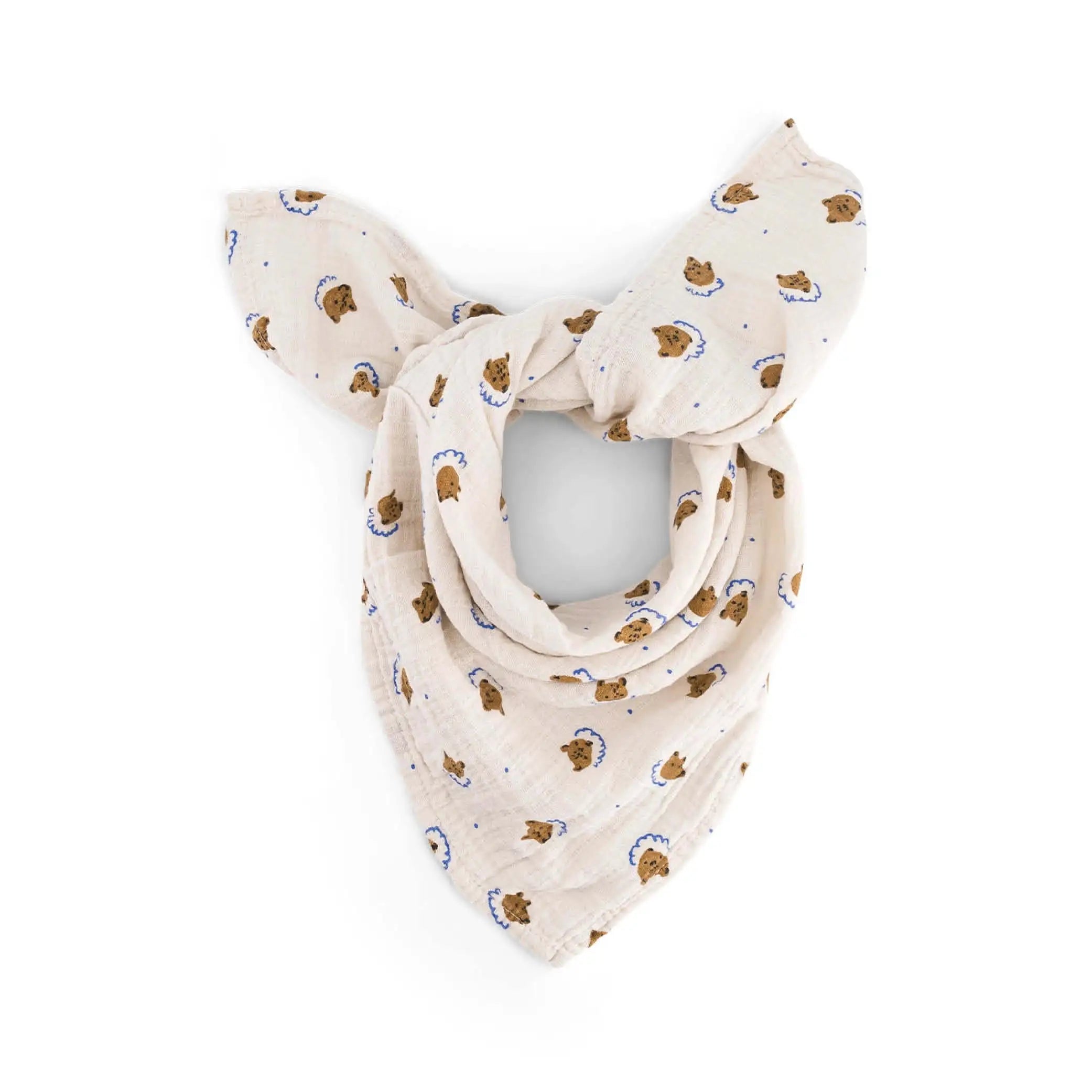 Musselin Swaddle Bianca Teddy