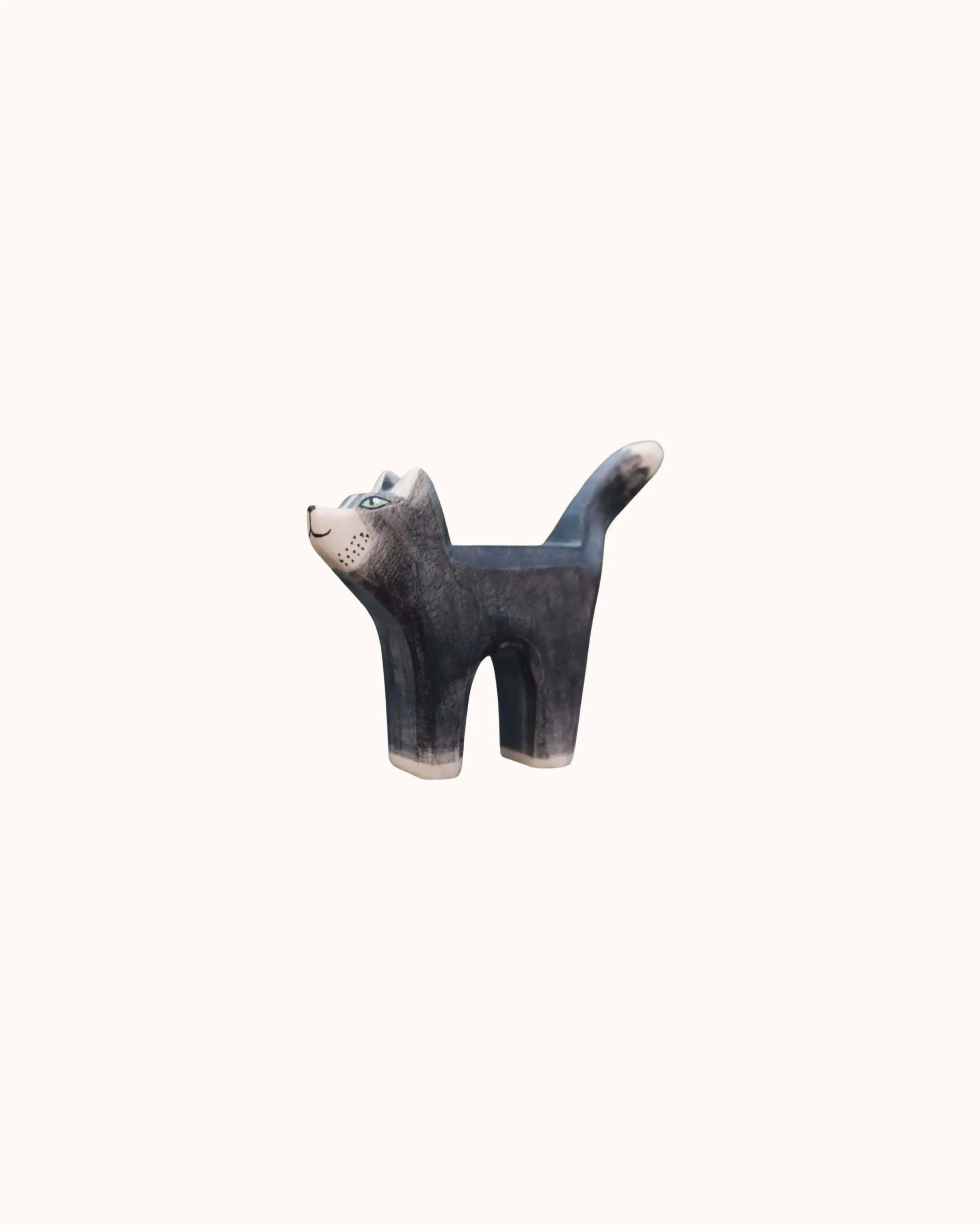 Holzfigur Katze der Bremer Stadtmusikanten