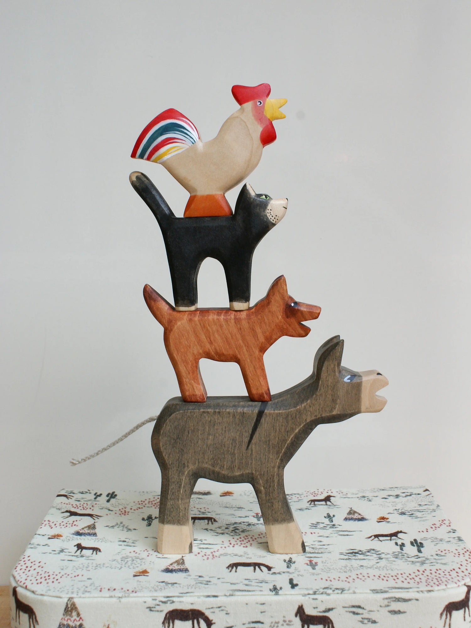 Wooden Figure Dog of the Bremen Town Musicians