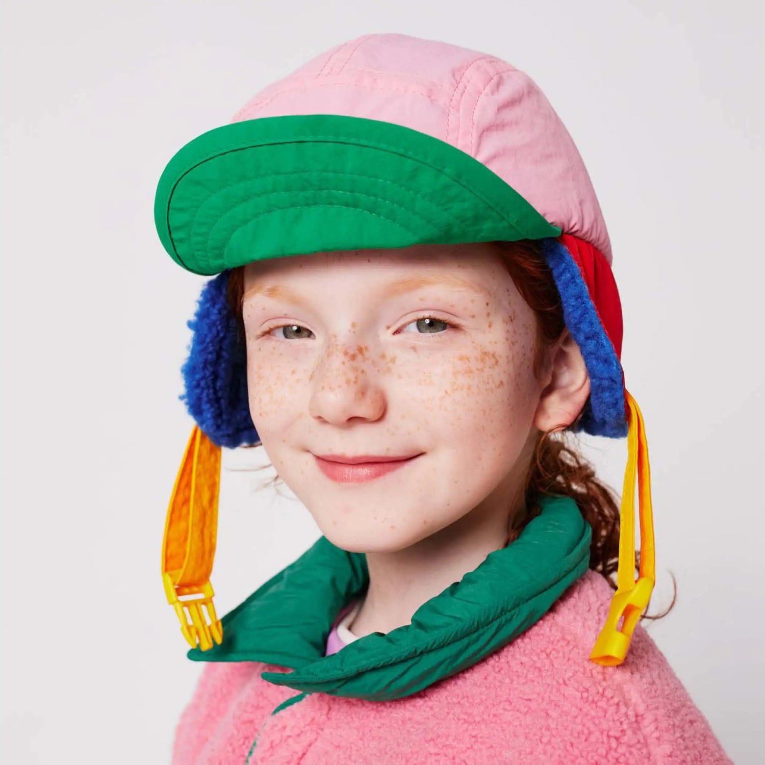 Padded Chapka Rose Colour Block
