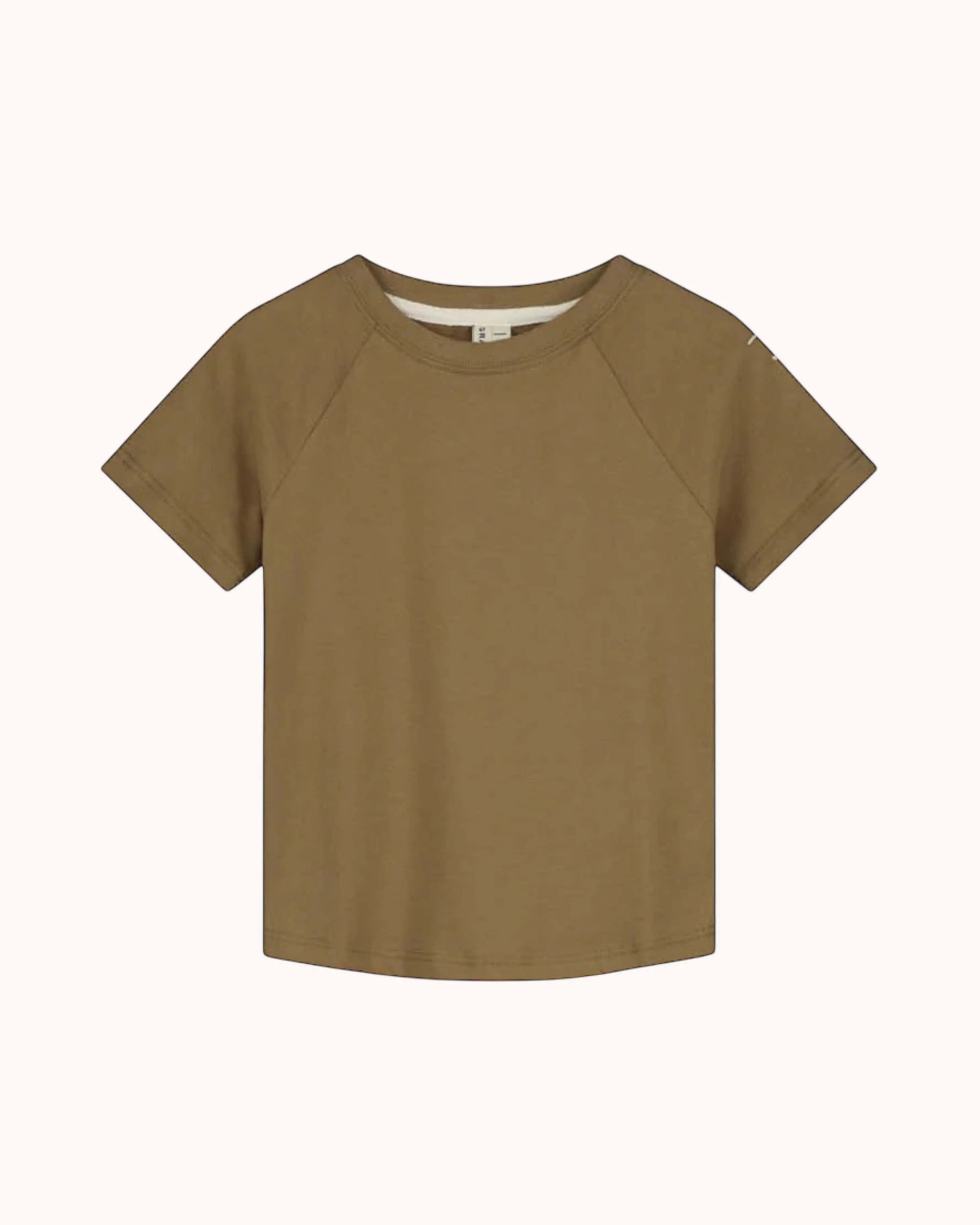 Kurzärmliges T-Shirt in peanut